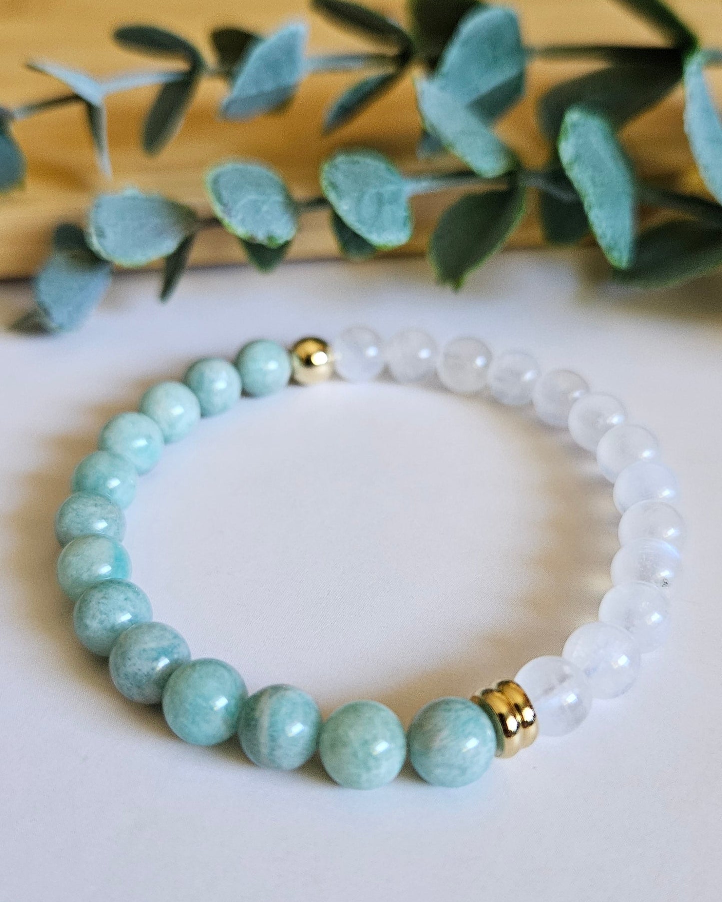 Tidal Moon Bracelet | Moonstone and Amazonite for Calm and Harmony