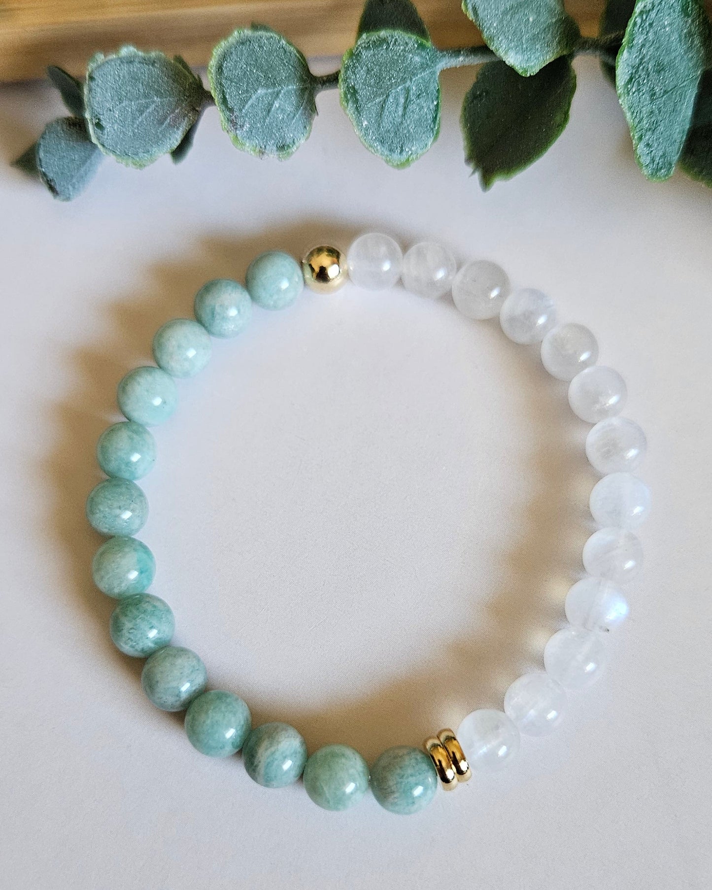 Tidal Moon Bracelet | Moonstone and Amazonite for Calm and Harmony