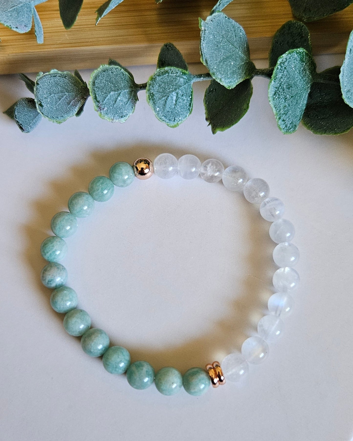 Tidal Moon Bracelet | Moonstone and Amazonite for Calm and Harmony