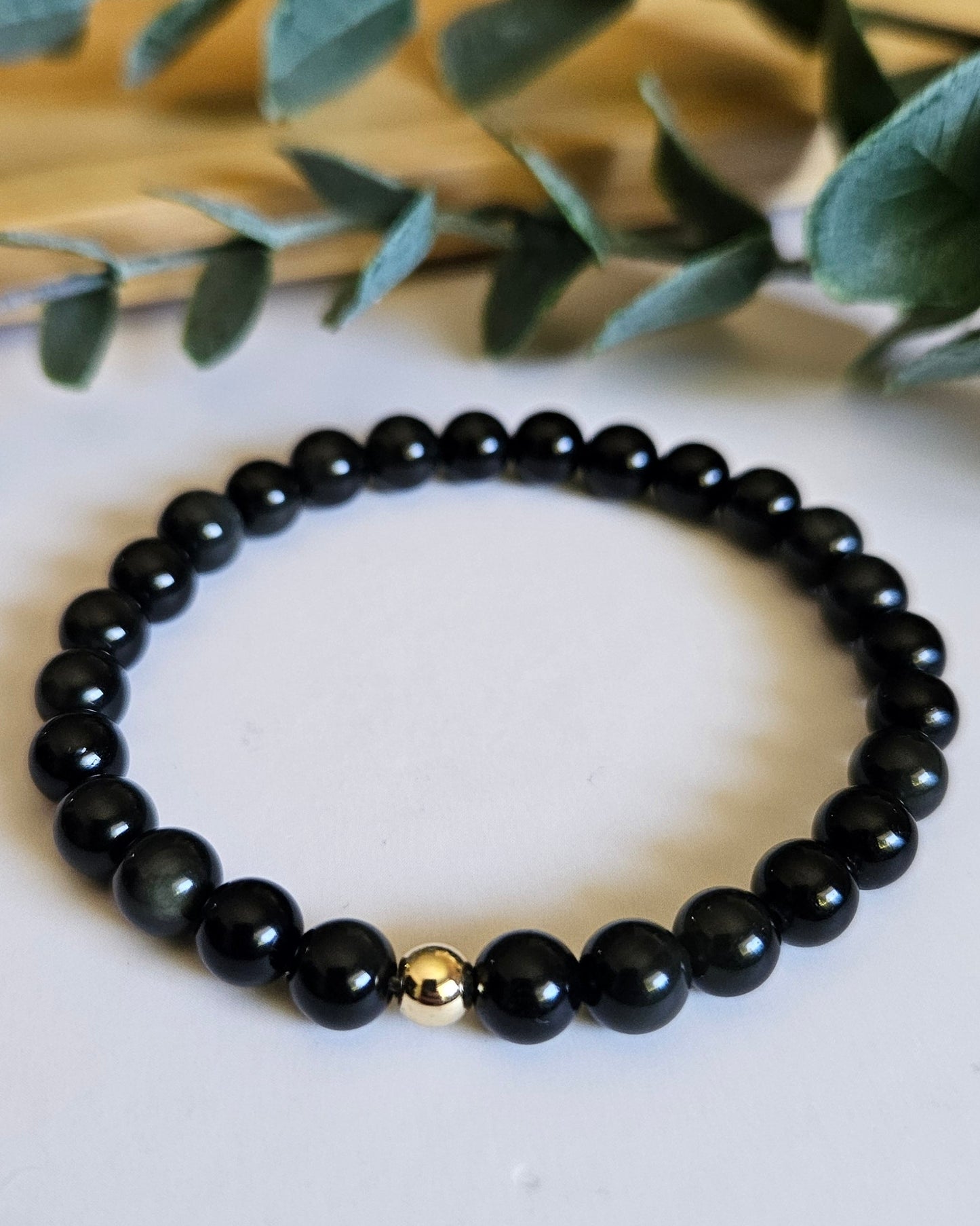 Black beaded bracelet