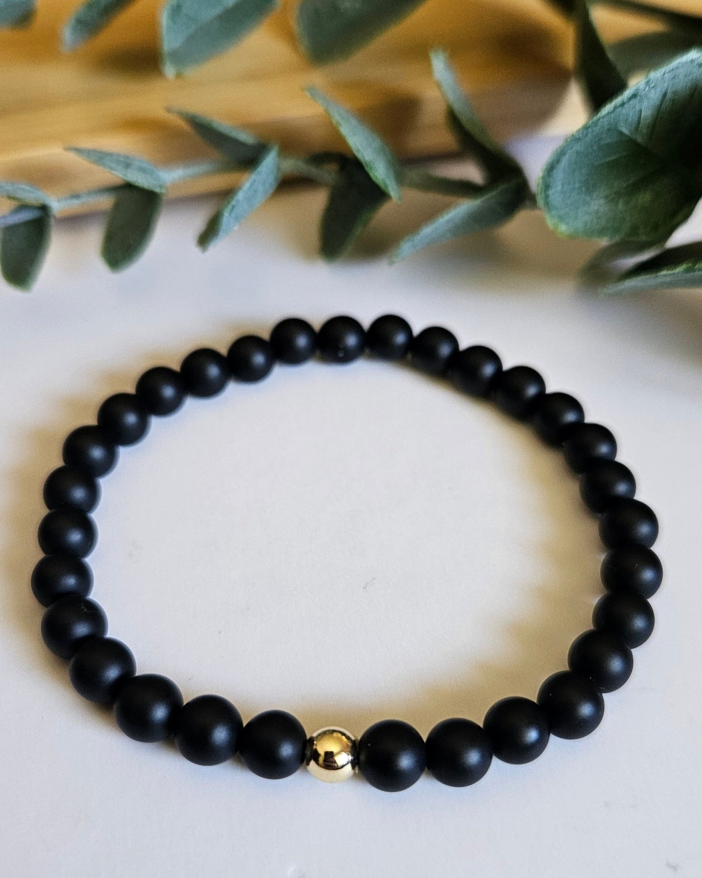 Strong Anchor Bracelet | Black Onyx for Strength and Balance