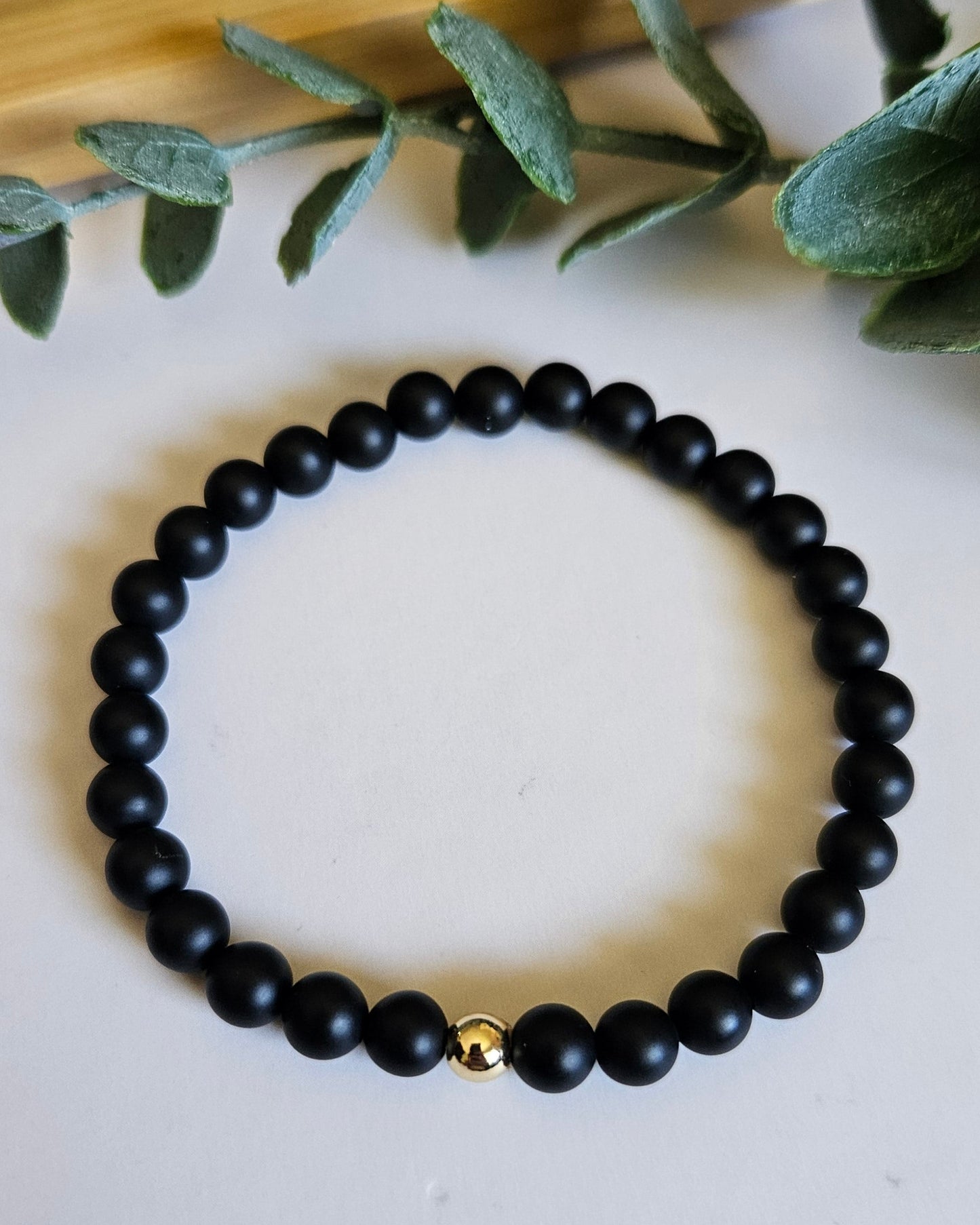 Strong Anchor Bracelet | Black Onyx for Strength and Balance