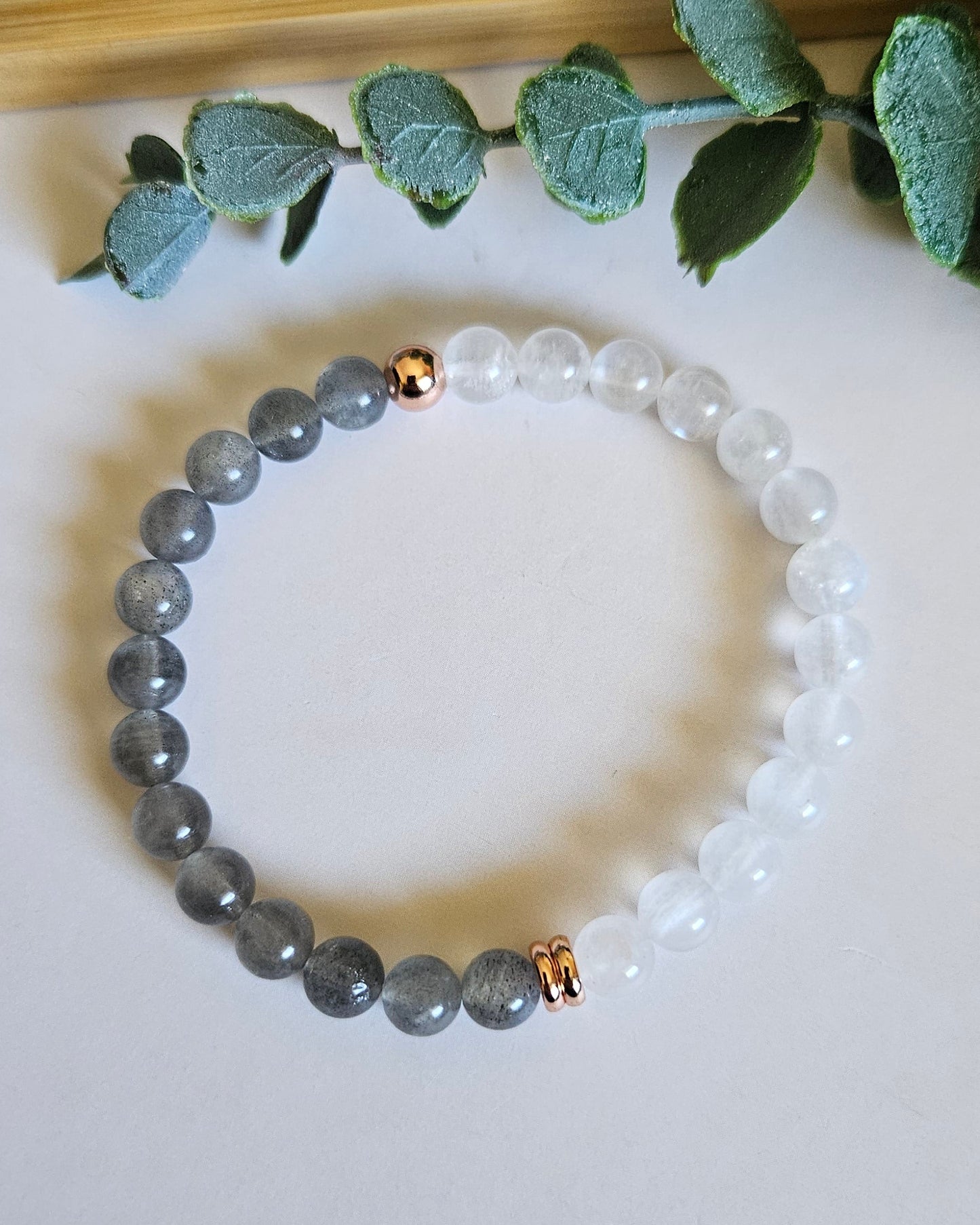Celestial Veil Bracelet | Moonstone and Labradorite for Intuition and Transformation