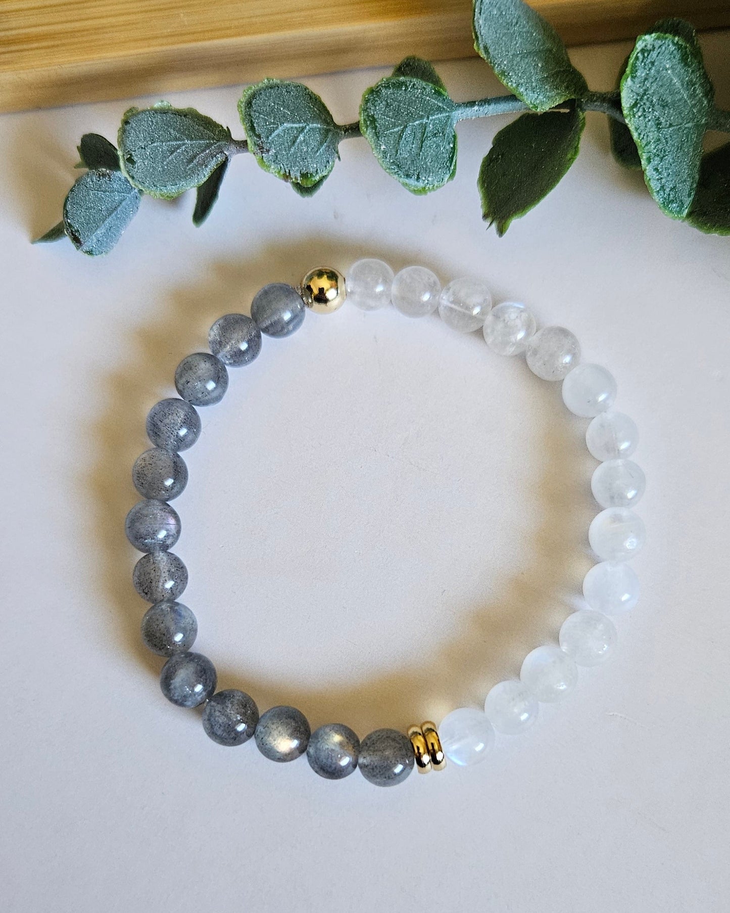 Celestial Veil Bracelet | Moonstone and Labradorite for Intuition and Transformation