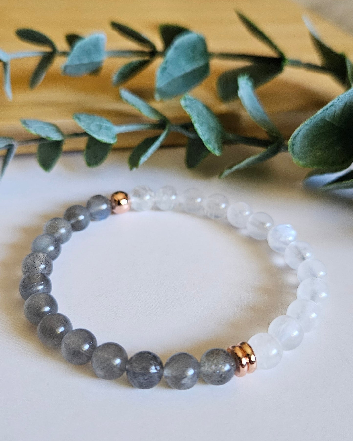 Celestial Veil Bracelet | Moonstone and Labradorite for Intuition and Transformation