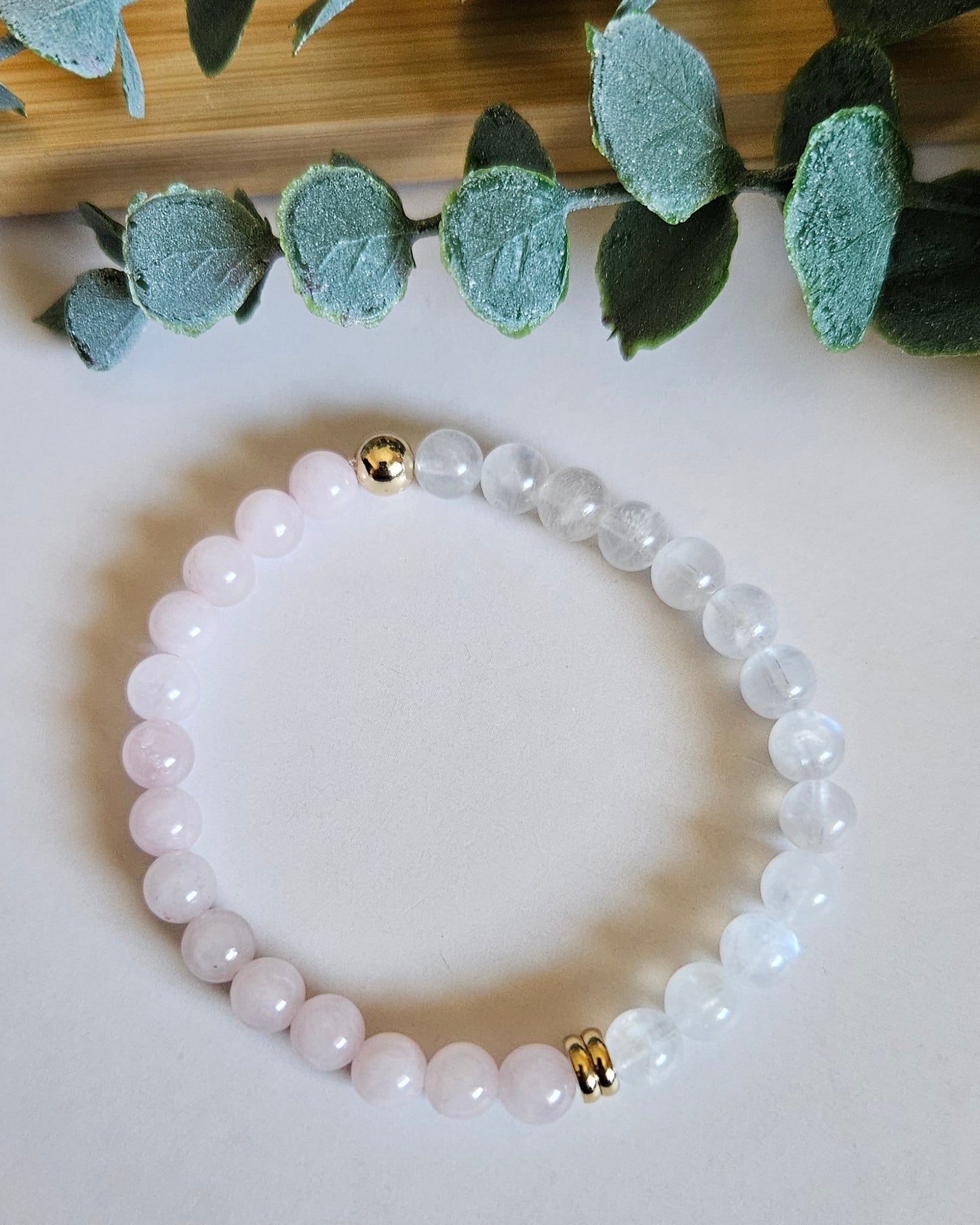 Moonlit Heart Bracelet | Moonstone and Rose Quartz for Love and Emotional Balance