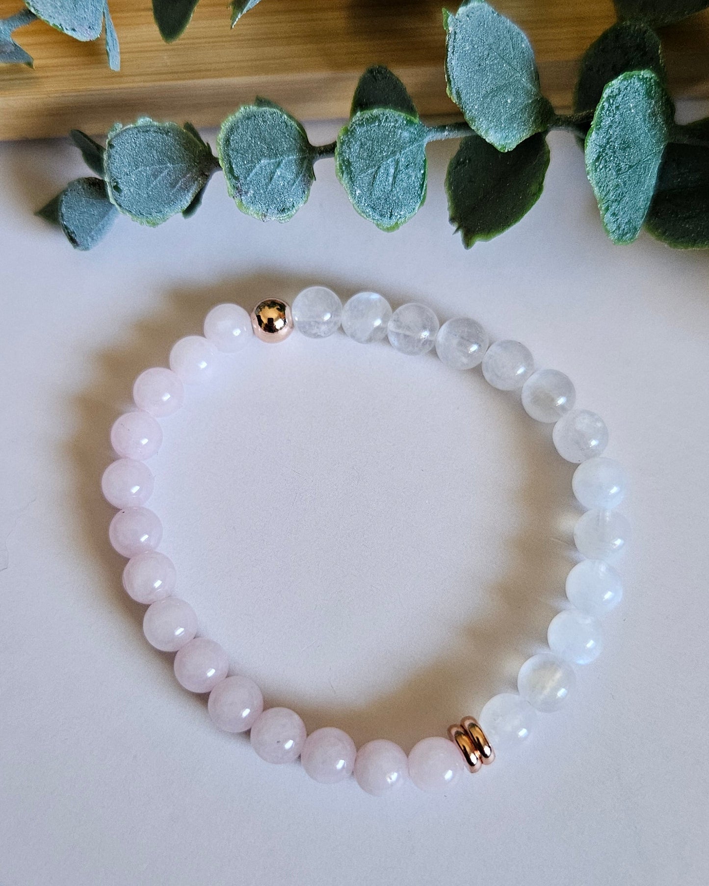 Moonlit Heart Bracelet | Moonstone and Rose Quartz for Love and Emotional Balance