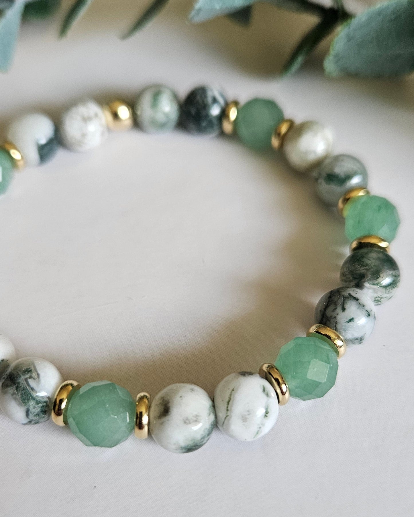 I Am Growing Bracelet | Green Aventurine and Tree Agate for Renewal and Growth