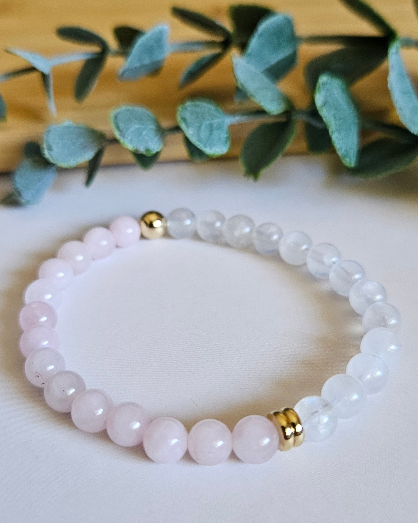 Moonlit Heart Bracelet | Moonstone and Rose Quartz for Love and Emotional Balance