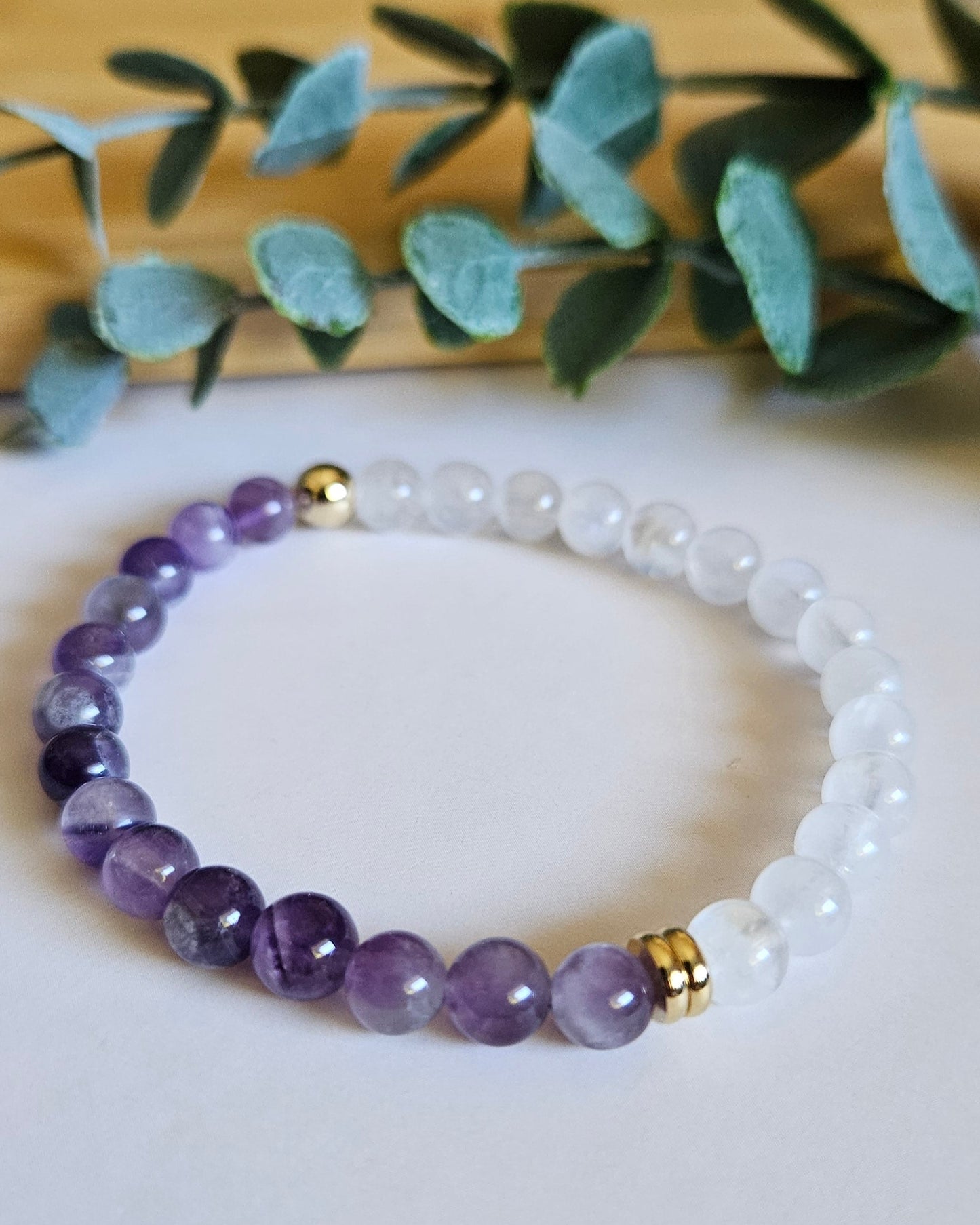 Dreamlight Bracelet | Moonstone and Amethyst for Peace and Spiritual Clarity