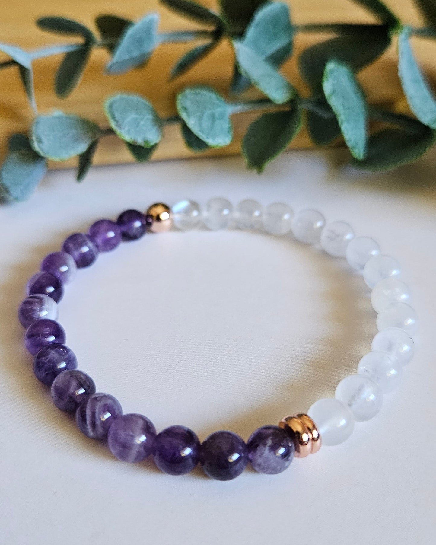 Dreamlight Bracelet | Moonstone and Amethyst for Peace and Spiritual Clarity