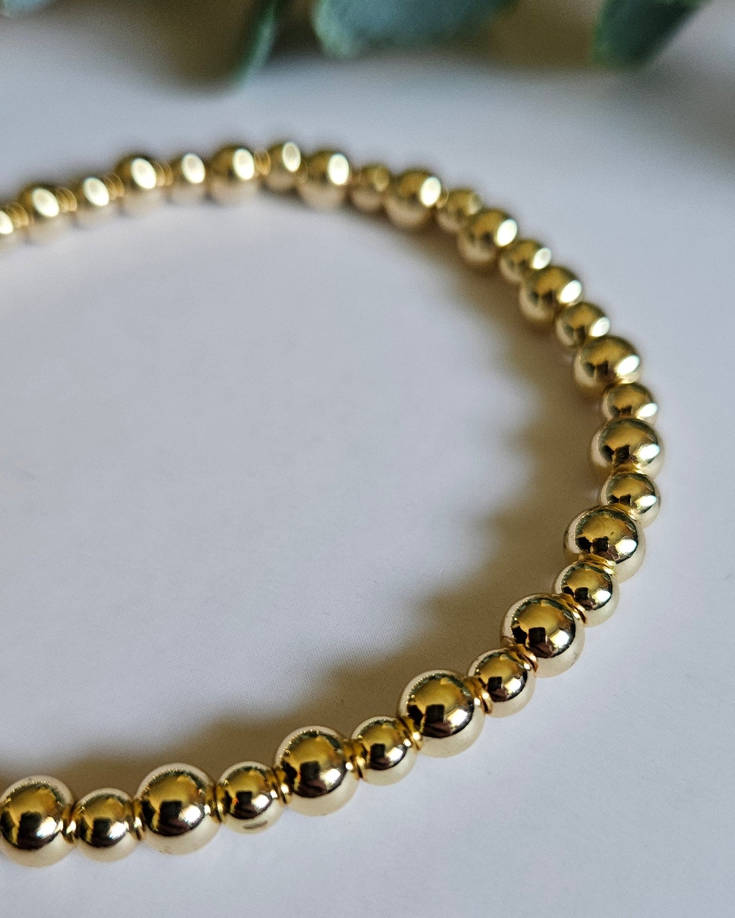 Golden Rhythm Bracelet | 14k Gold Plated Beads for Timeless Elegance