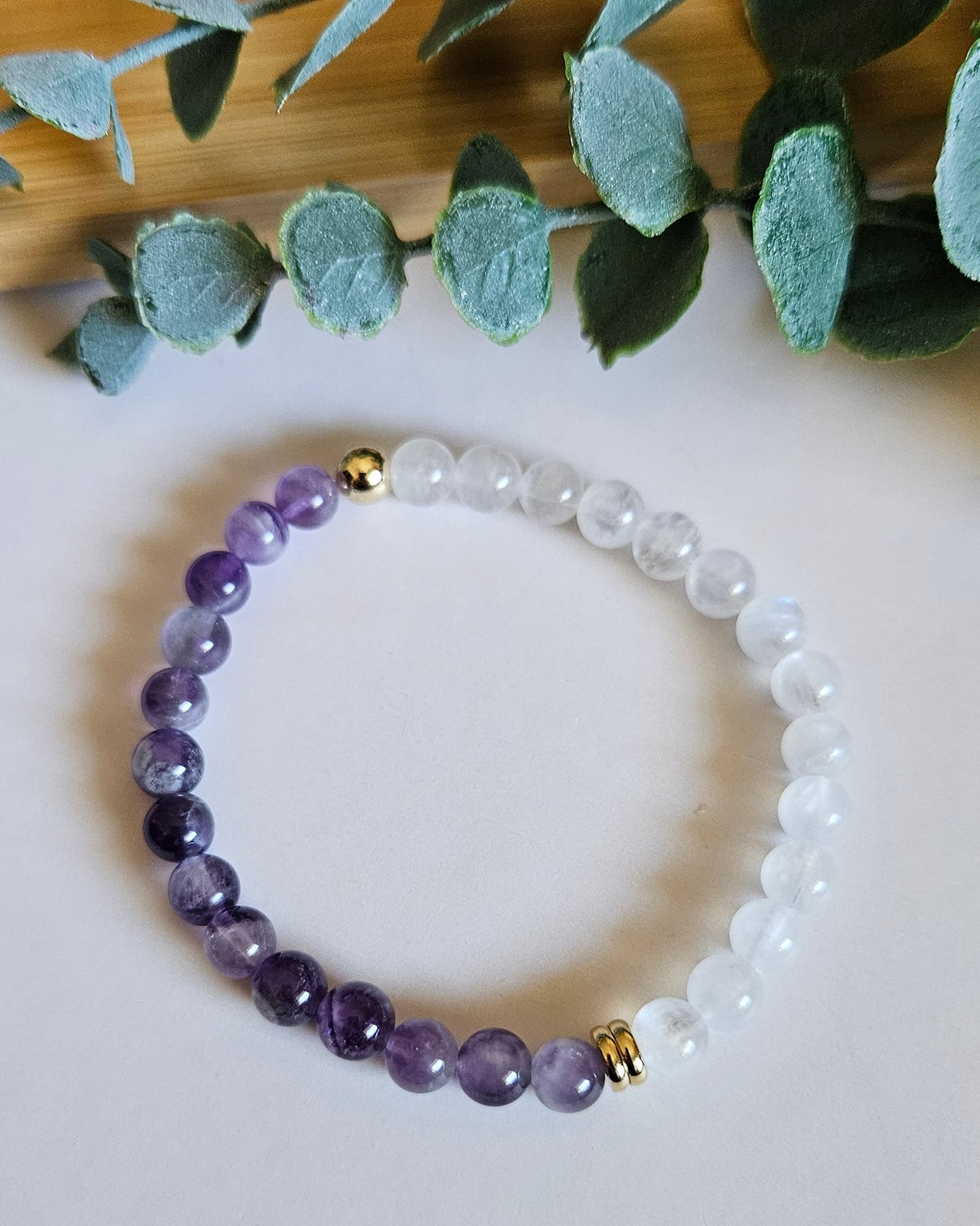 Dreamlight Bracelet | Moonstone and Amethyst for Peace and Spiritual Clarity