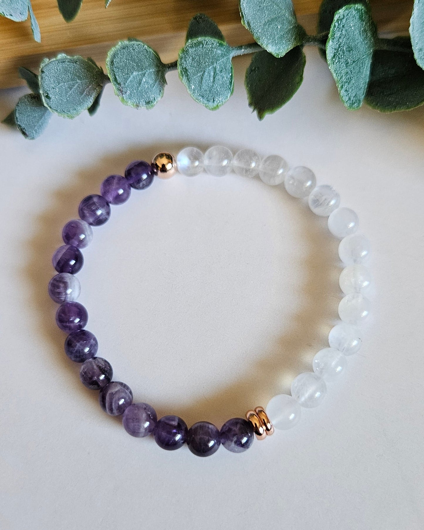 Dreamlight Bracelet | Moonstone and Amethyst for Peace and Spiritual Clarity