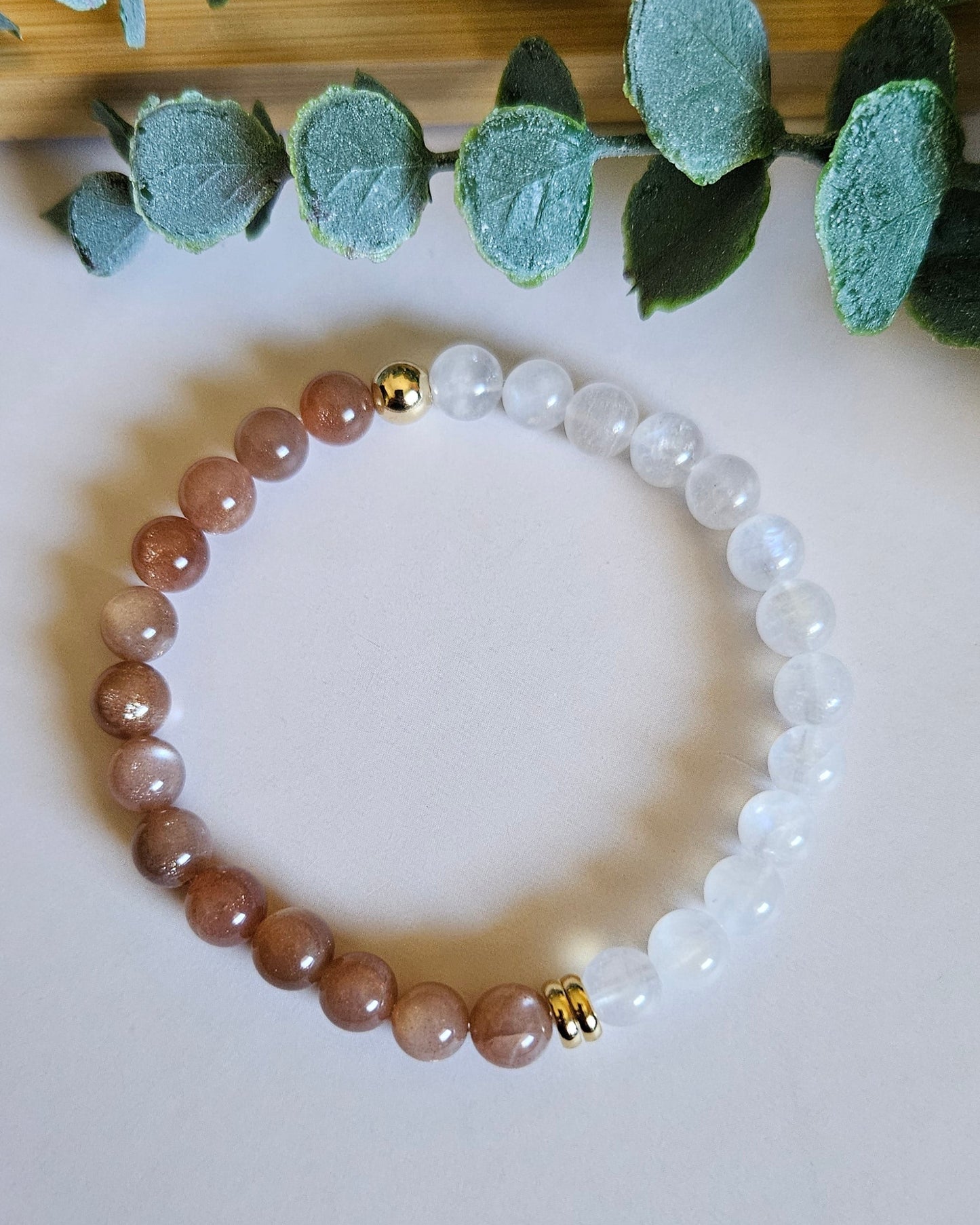 Sunlit Moon Bracelet | Sunstone and Moonstone for Joy and Intuition