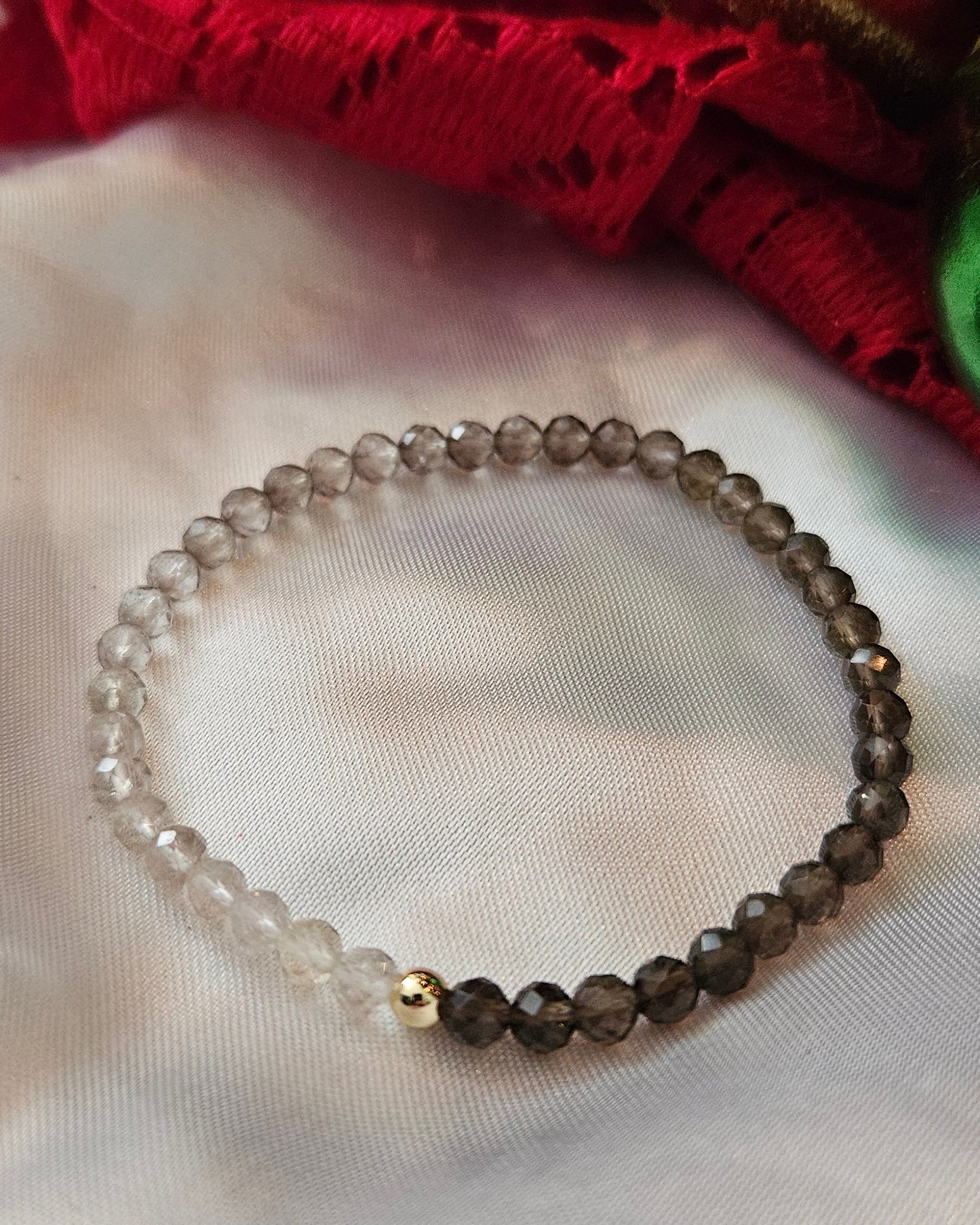 Golden Ember Bracelet | Smoky Quartz for Grounding and Calm