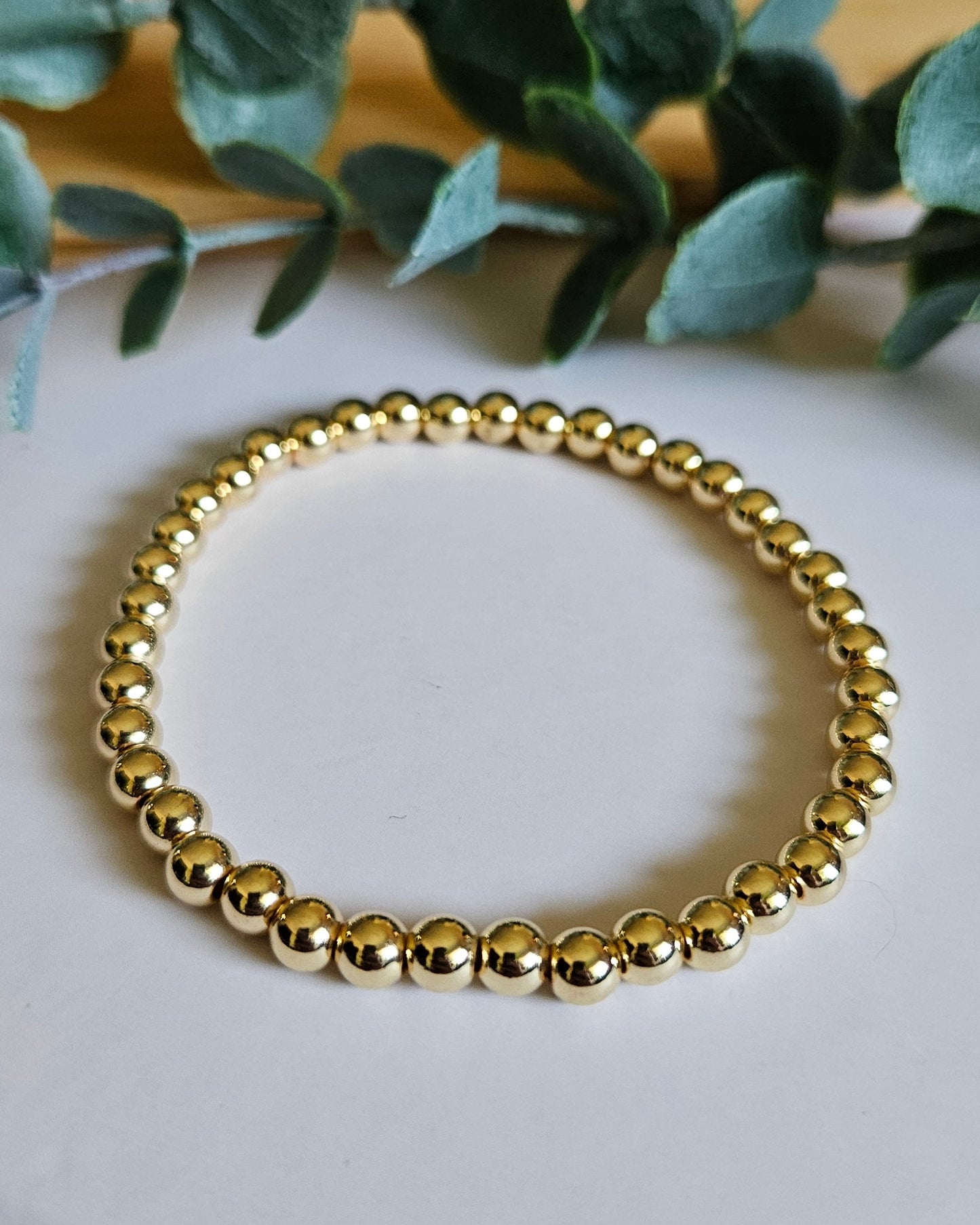 Gold beaded bracelet