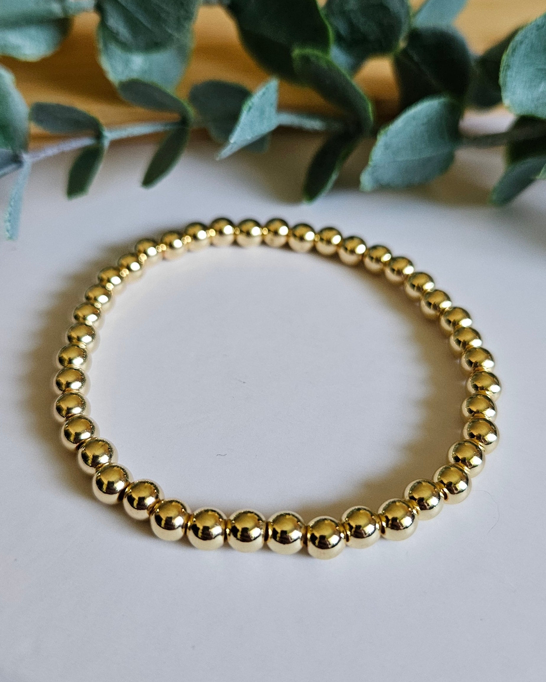 Gold beaded bracelet