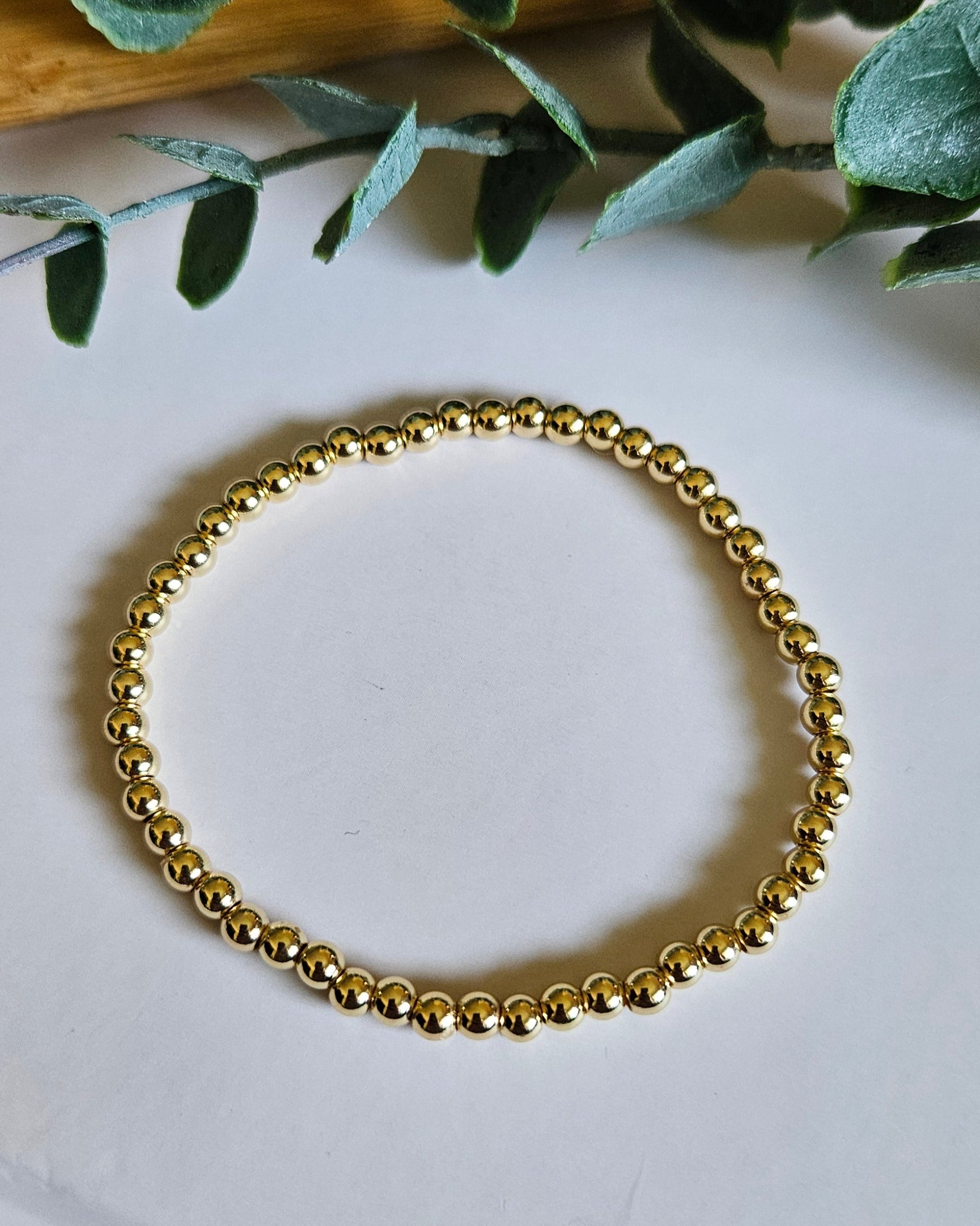 Gold beaded bracelet