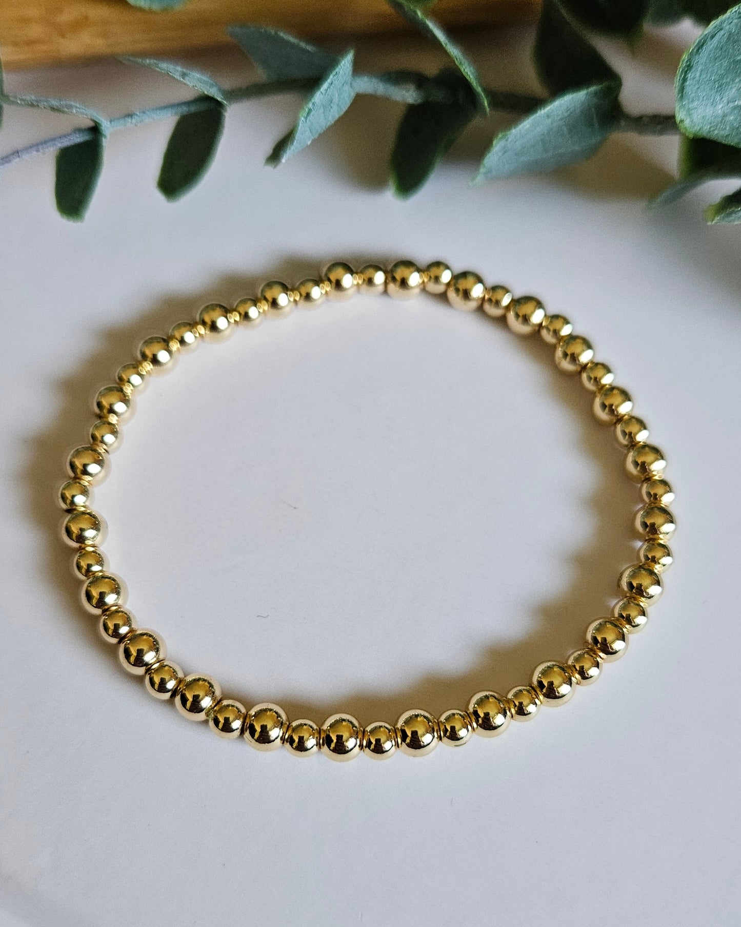 Golden Rhythm Bracelet | 14k Gold Plated Beads for Timeless Elegance