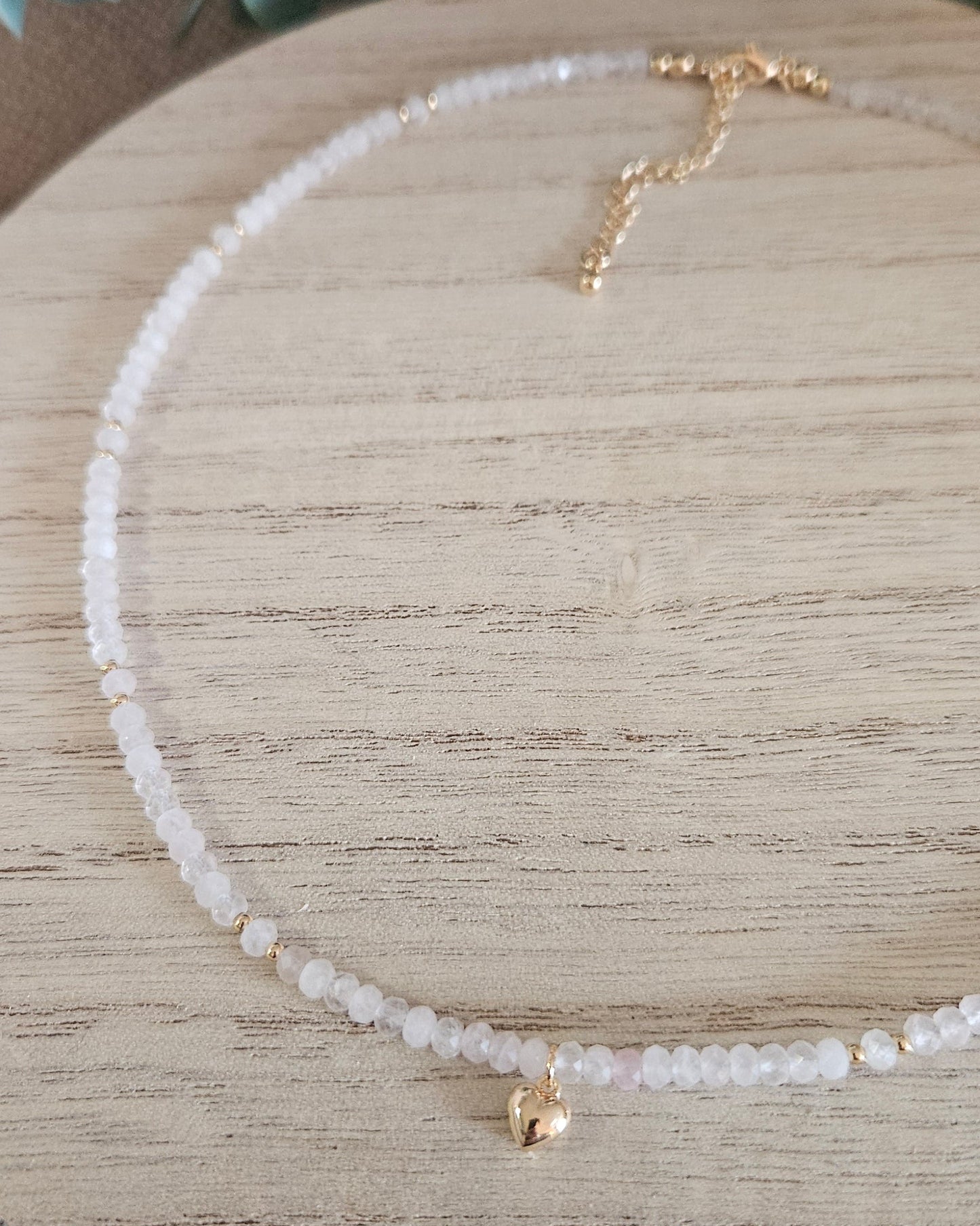 Rose Quartz Heart Necklace | Self-Love & Gentle Compassion