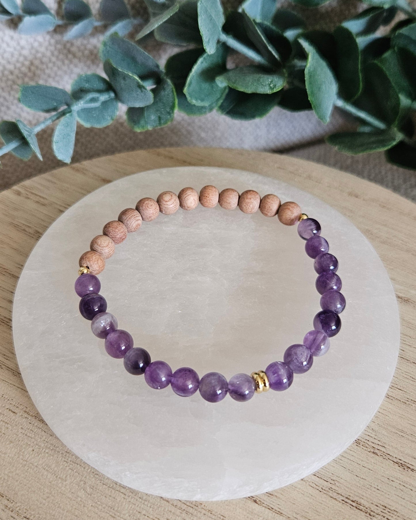 Amethyst & Rosewood Diffuser Bracelet | Calm Mind & Gentle Support