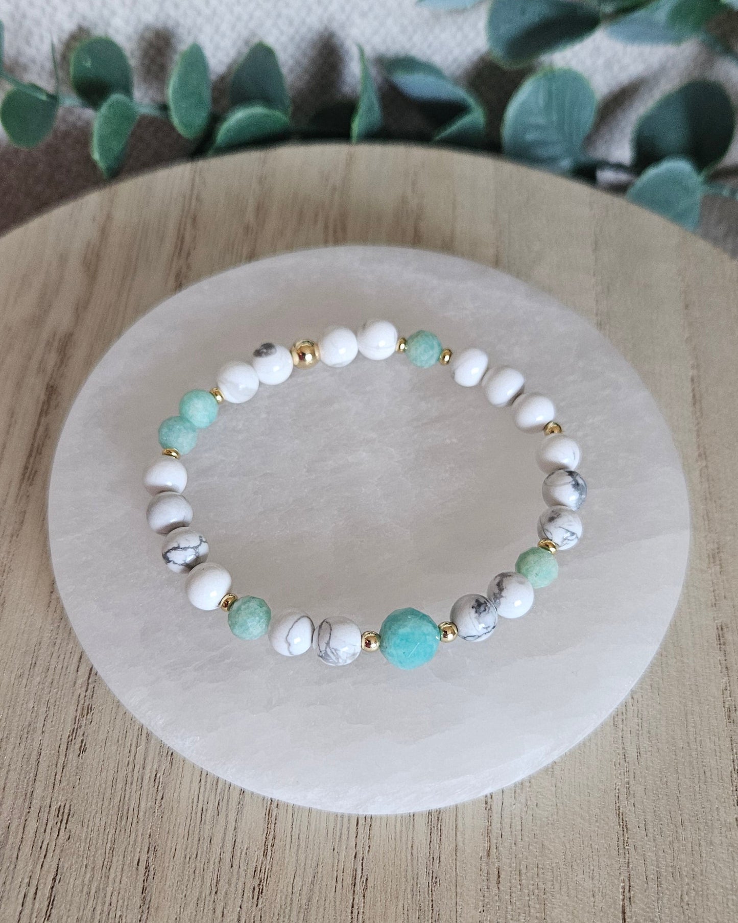 Howlite & Amazonite Bracelet | Calm Mind & Emotional Ease