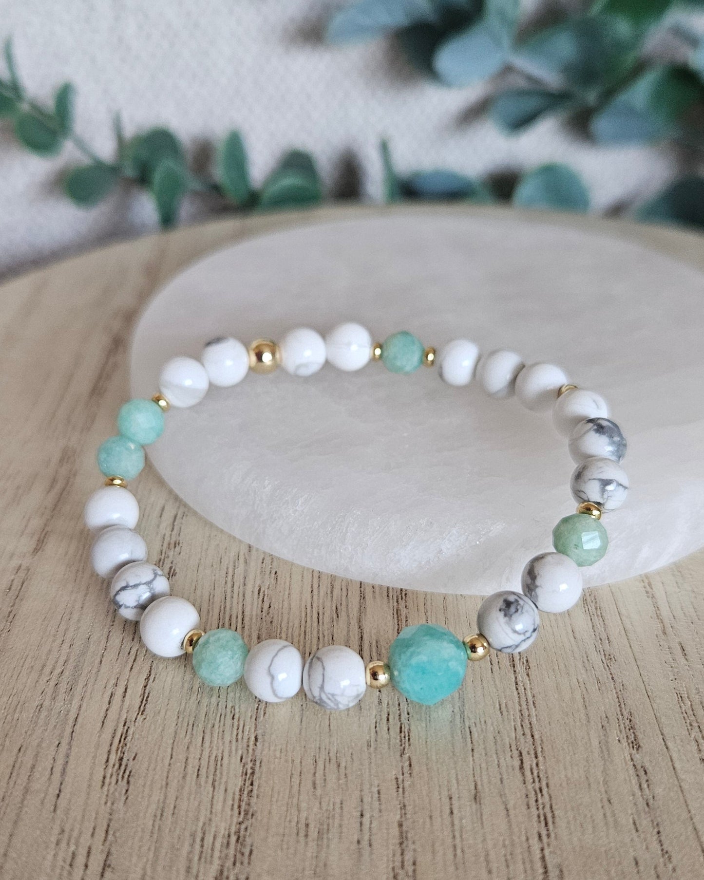Howlite & Amazonite Bracelet | Calm Mind & Emotional Ease