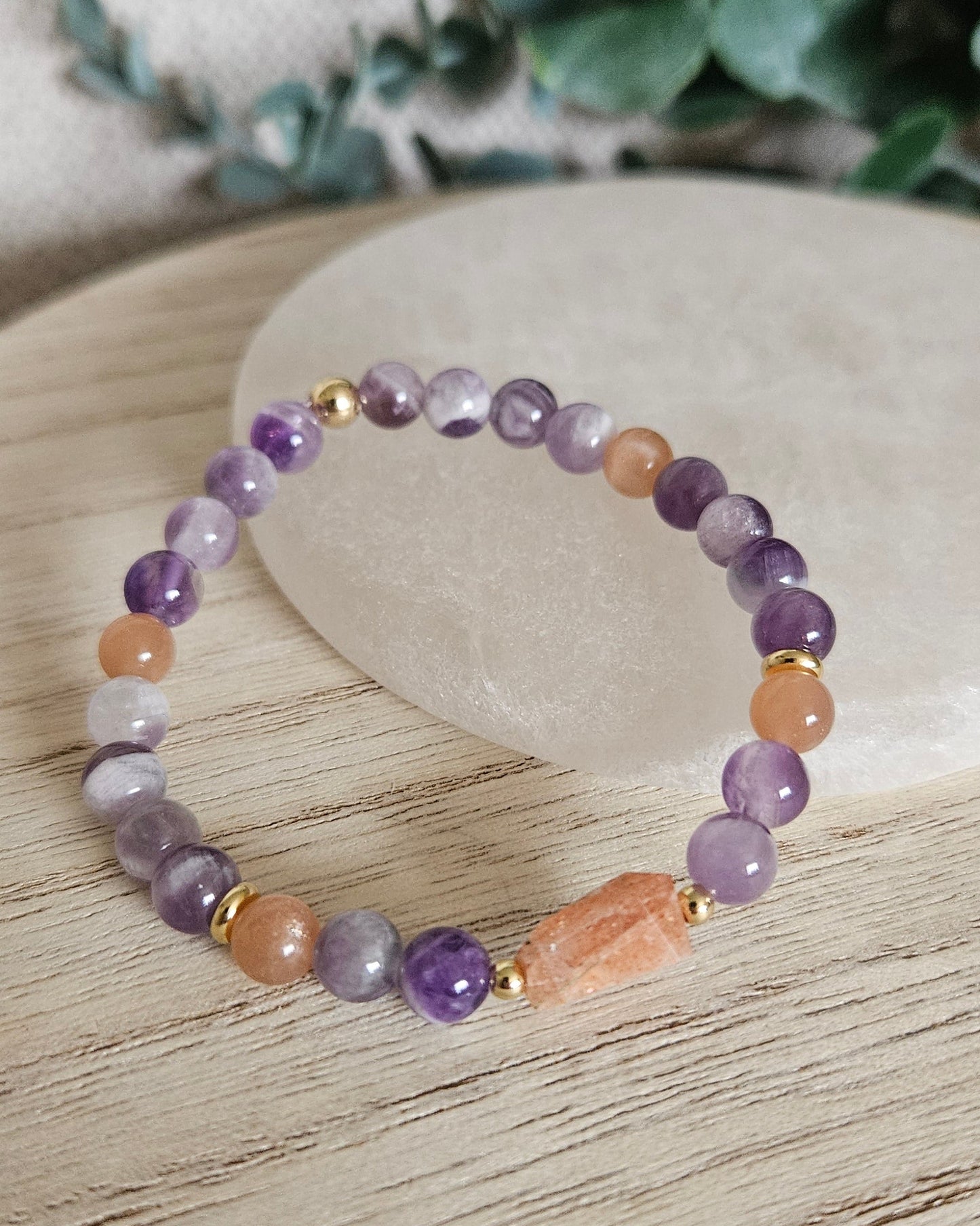 Amethyst & Sunstone Bracelet | Calm Clarity with Warm Confidence