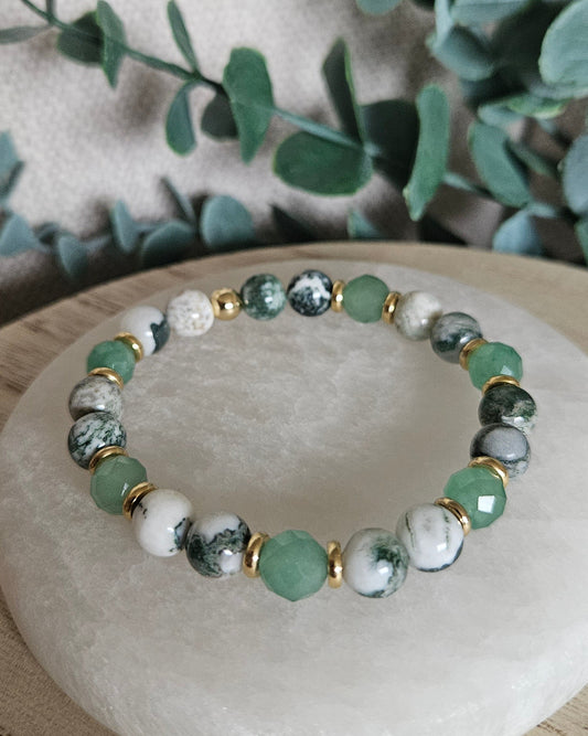 Green Aventurine & Tree Agate Bracelet | Growth & Grounded Renewal