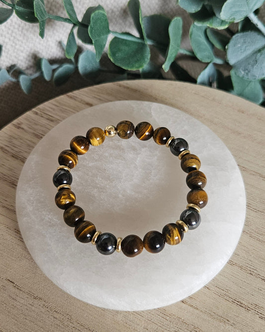 Tiger Eye & Hematite Bracelet | Grounded Confidence & Focus