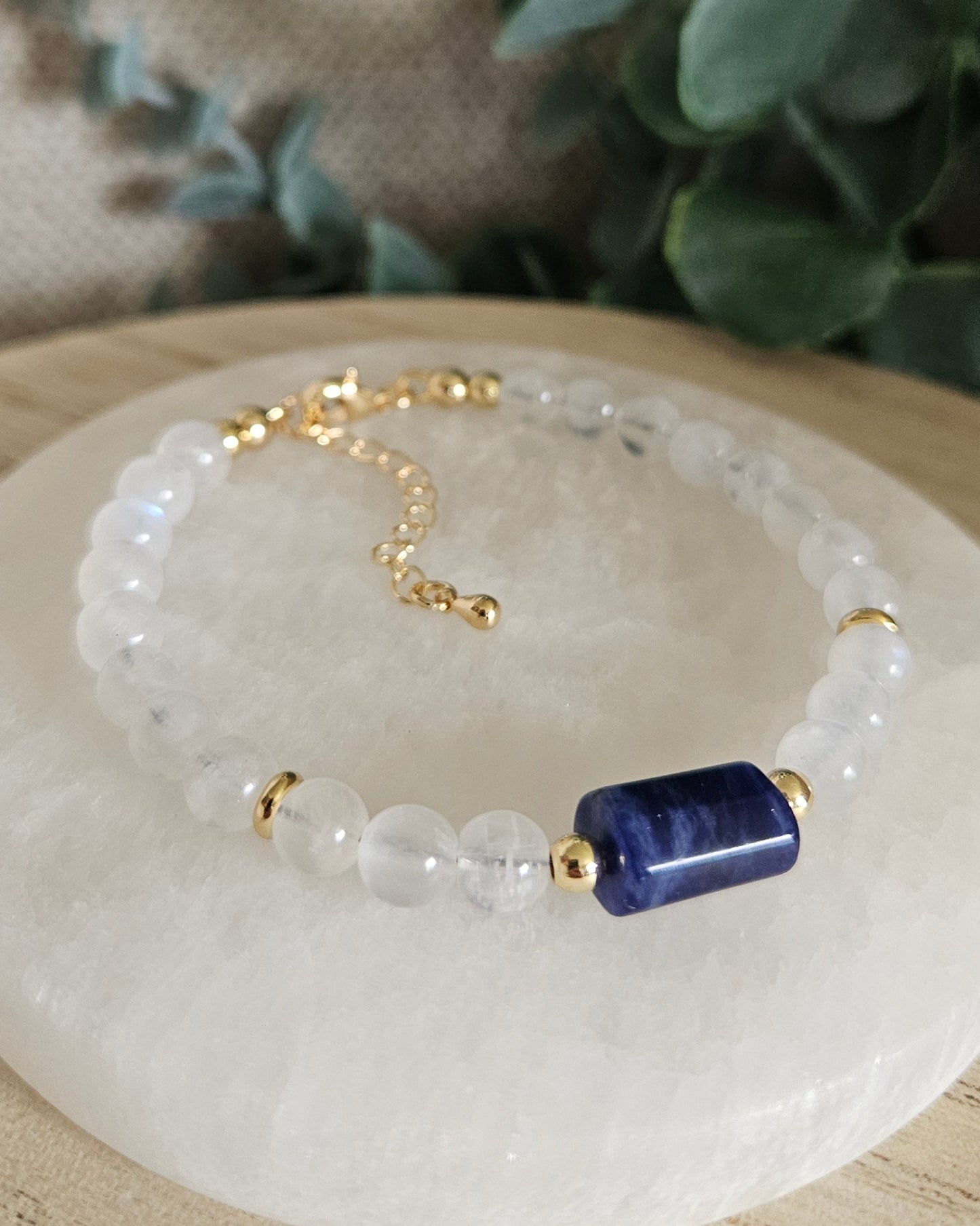 Moonstone & Sodalite Bracelet | Calm Clarity & Inner Trust
