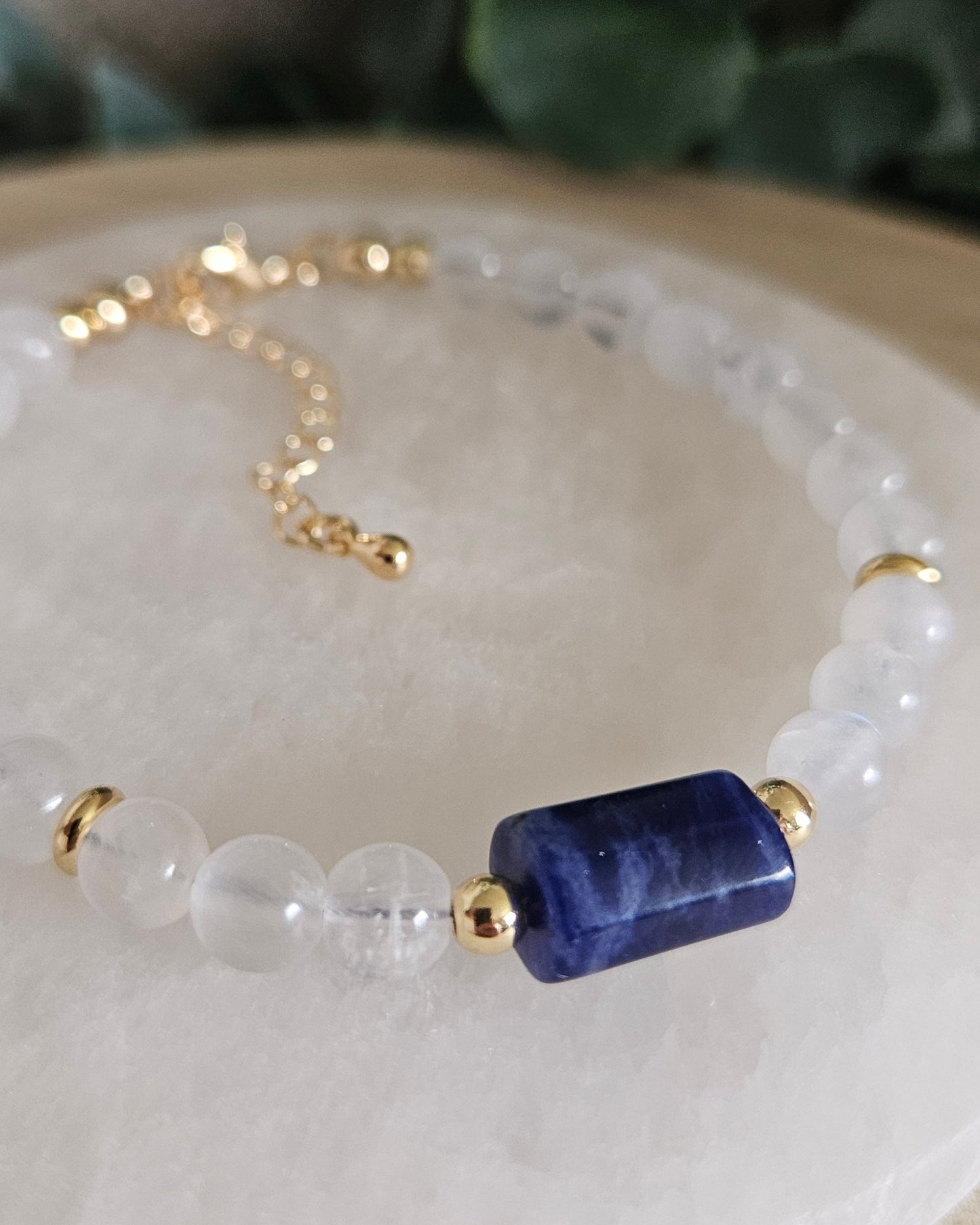Moonstone & Sodalite Bracelet | Calm Clarity & Inner Trust