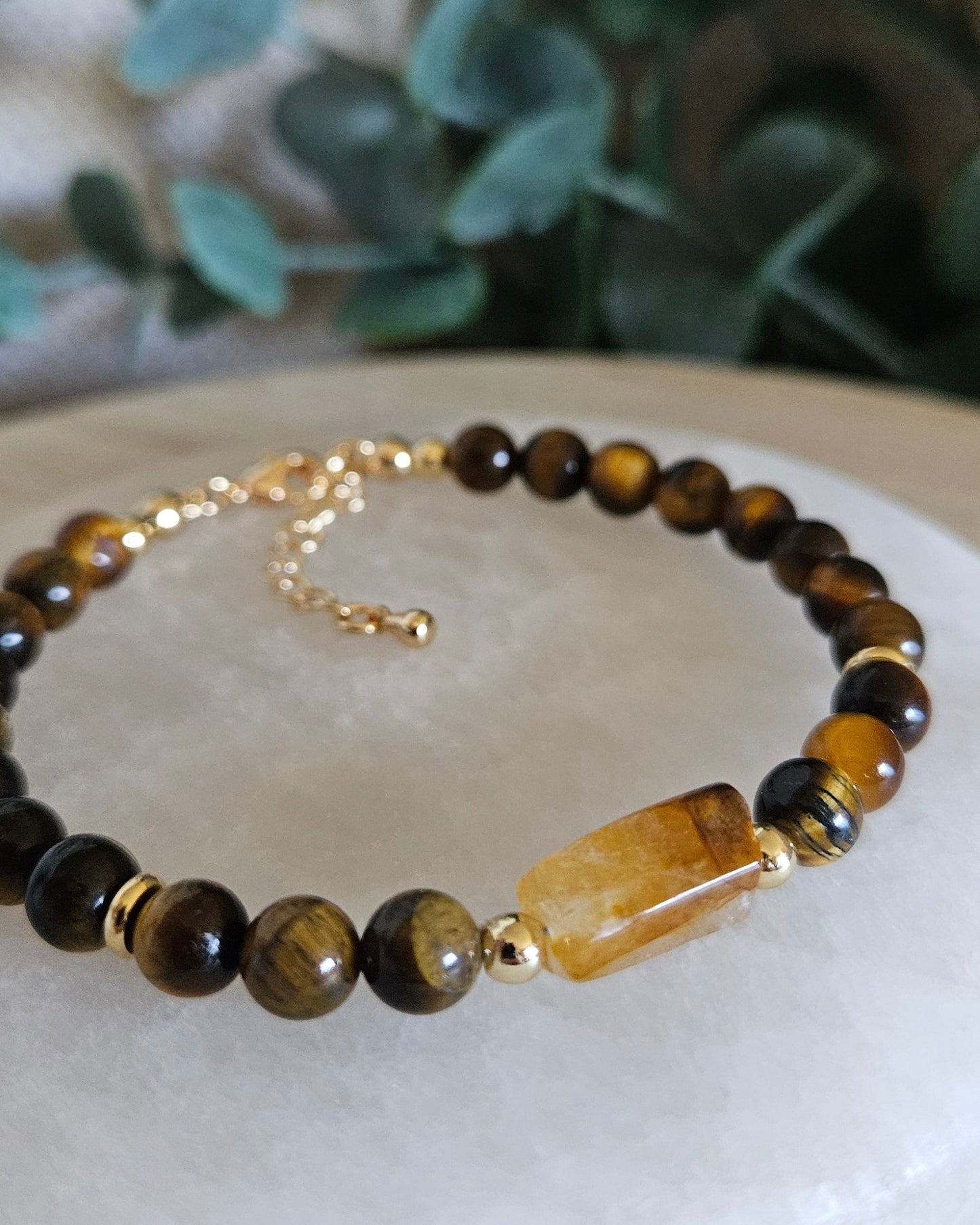Tiger Eye & Citrine Bracelet | Confidence, Focus & Positive Energy