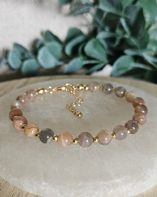 Chocolate Moonstone Bracelet | Grounded Calm & Emotional Balance