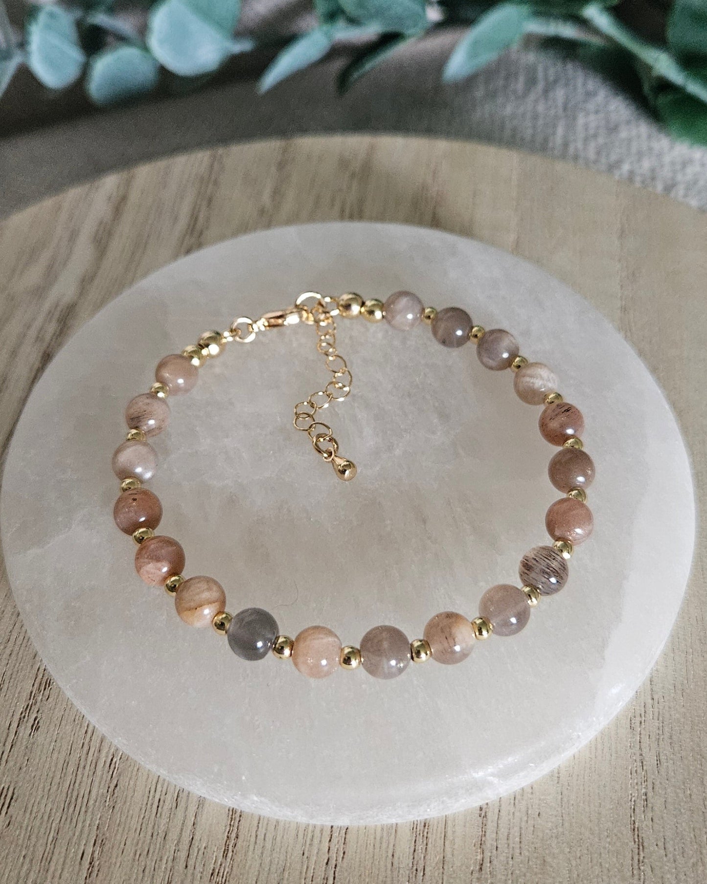 Chocolate Moonstone Bracelet | Grounded Calm & Emotional Balance
