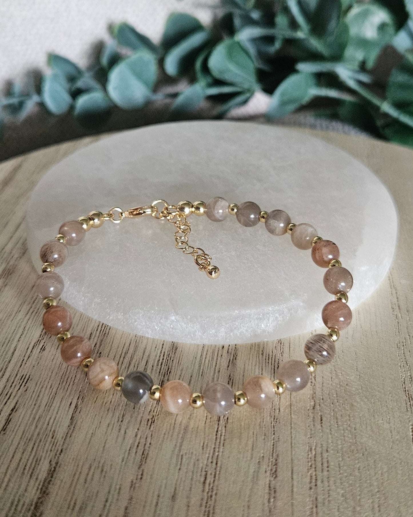 Chocolate Moonstone Bracelet | Grounded Calm & Emotional Balance