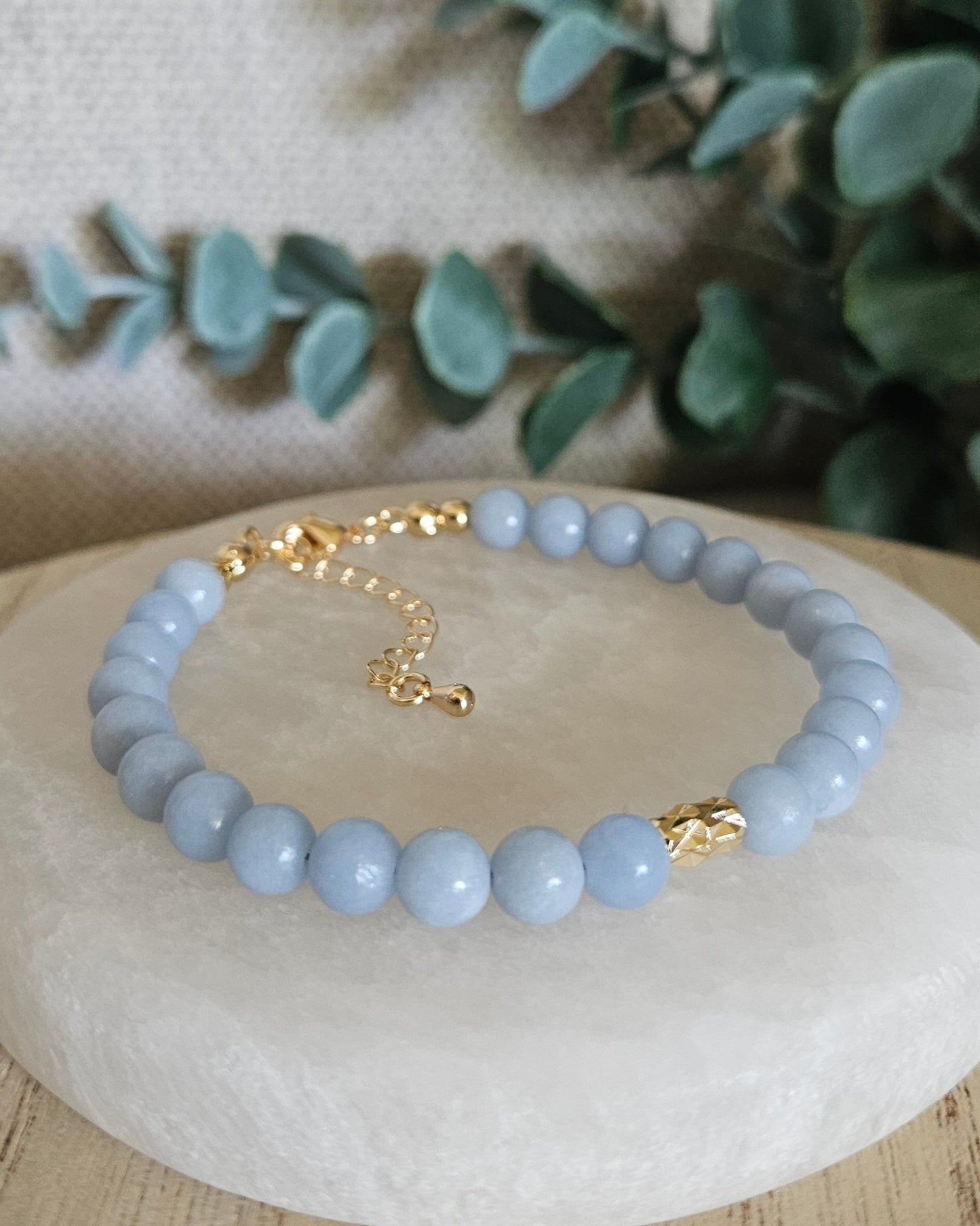 Angelite Bracelet | Calm, Peace & Gentle Communication