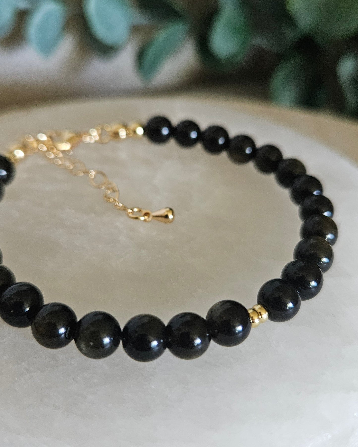 Gold Sheen Obsidian Bracelet | Protection, Clarity & Personal Power