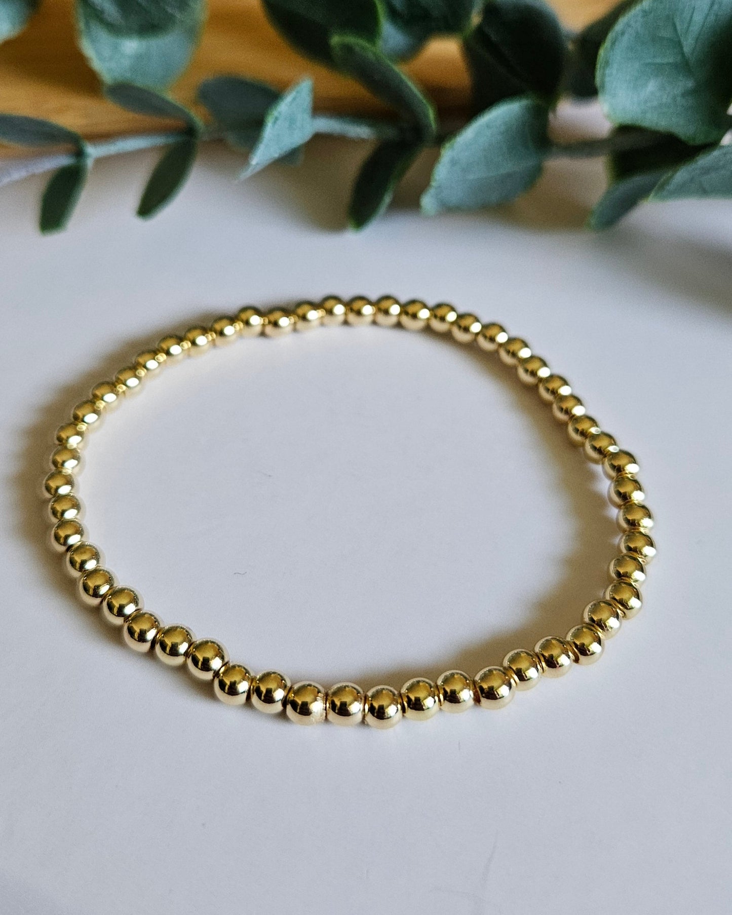 Gold beaded bracelet