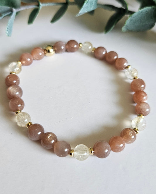 I Am Radiant Bracelet | Citrine and Sunstone for Joy and Vitality