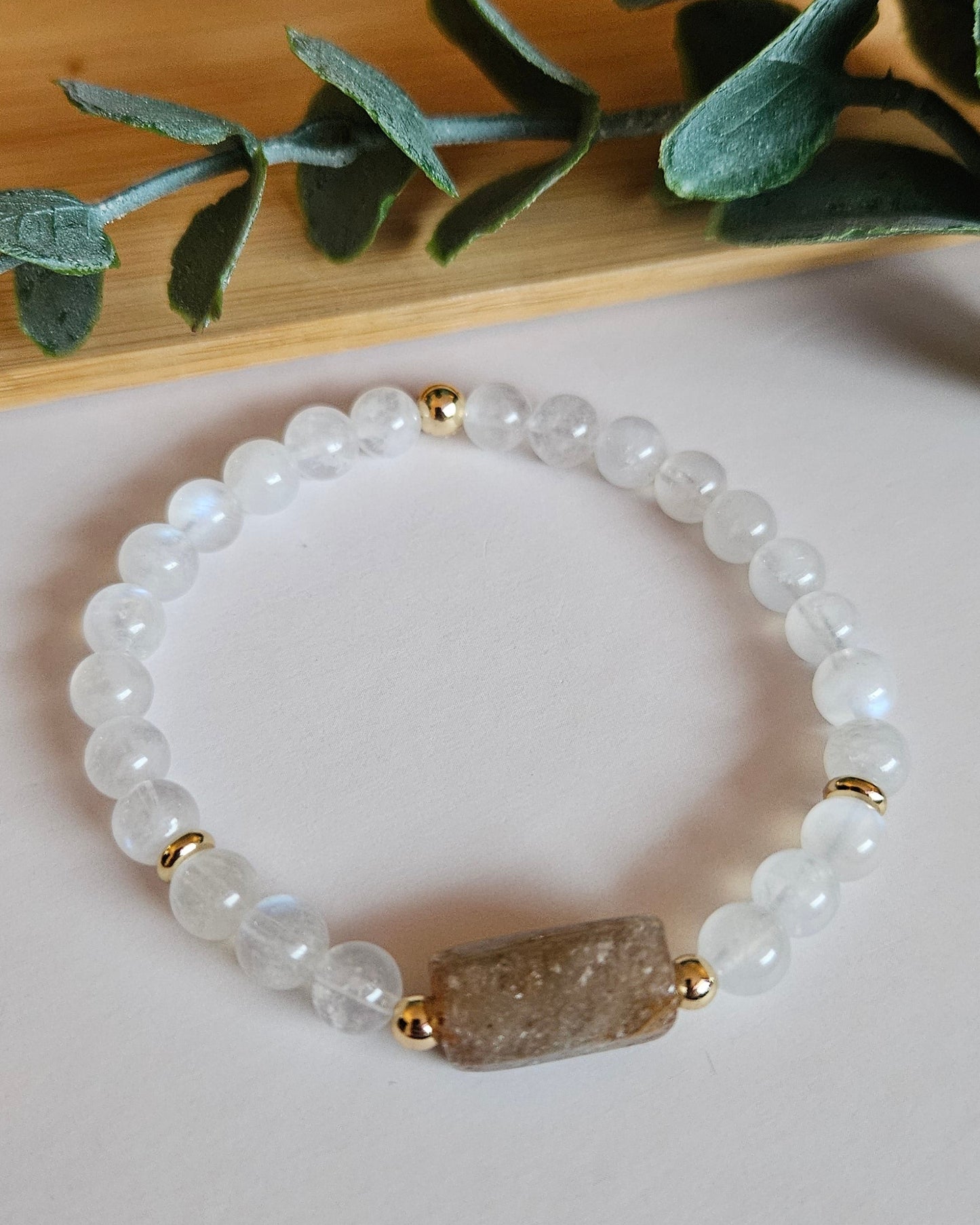 White beaded bracelet