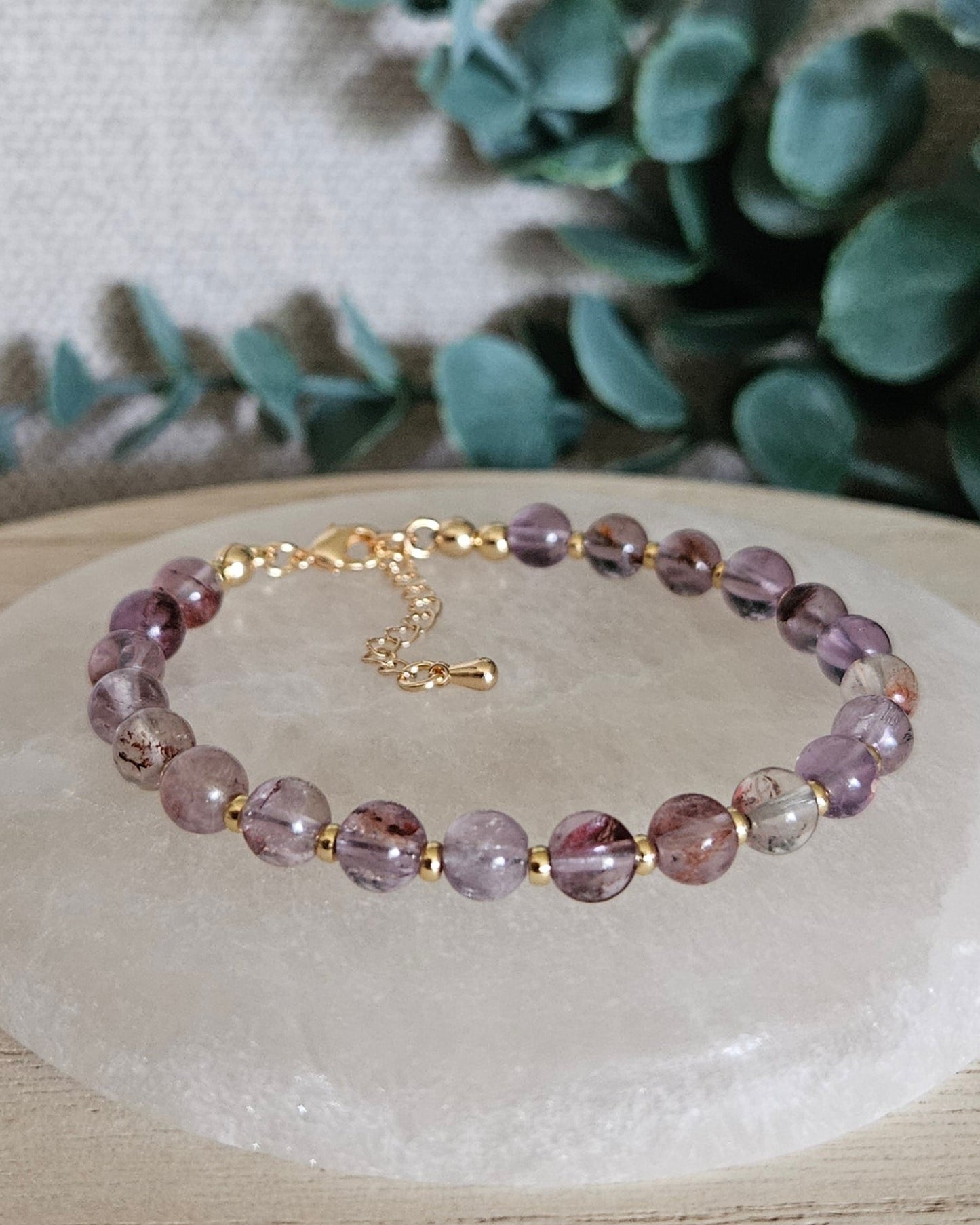Super seven bracelet alt gold accents