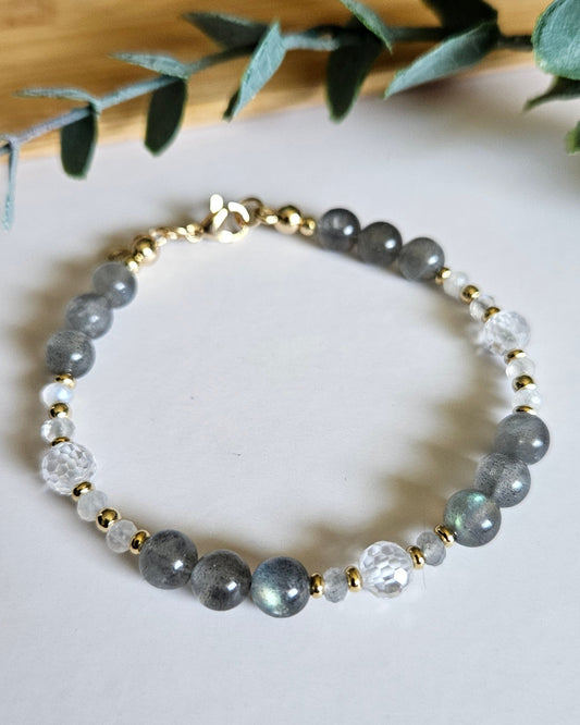 Moonlit Path Bracelet | Labradorite and Moonstone for Transformation and Clarity