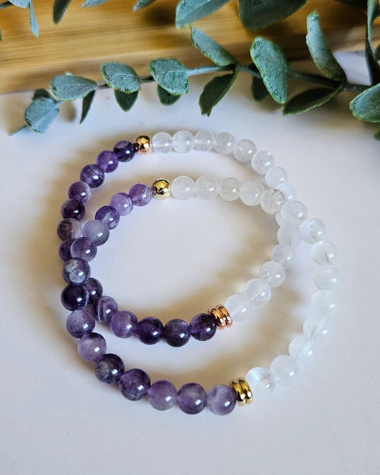Dreamlight Bracelet | Moonstone and Amethyst for Peace and Spiritual Clarity