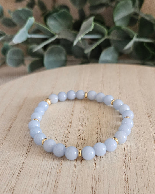 Angelite Bracelet | Soft Calm & Gentle Reassurance