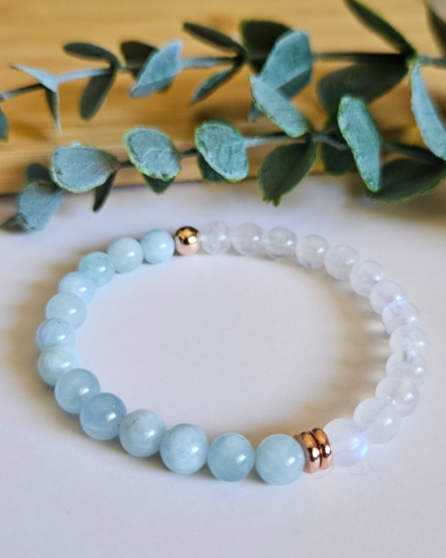 Lunar Tide Bracelet | Moonstone and Aquamarine for Calm and Renewal