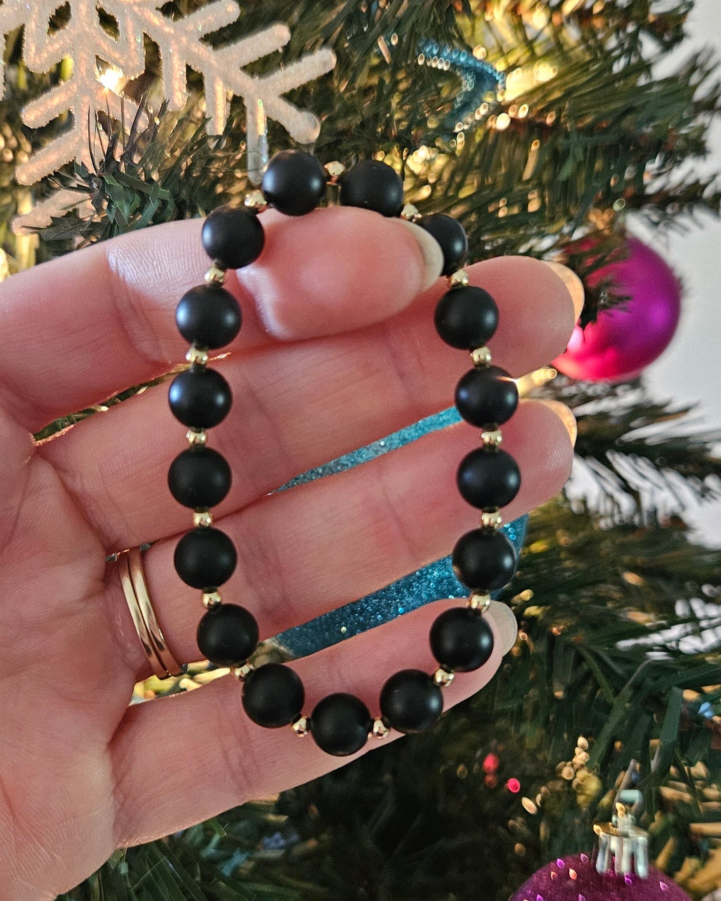 Silent Night Bracelet | Black Onyx for Strength and Protection