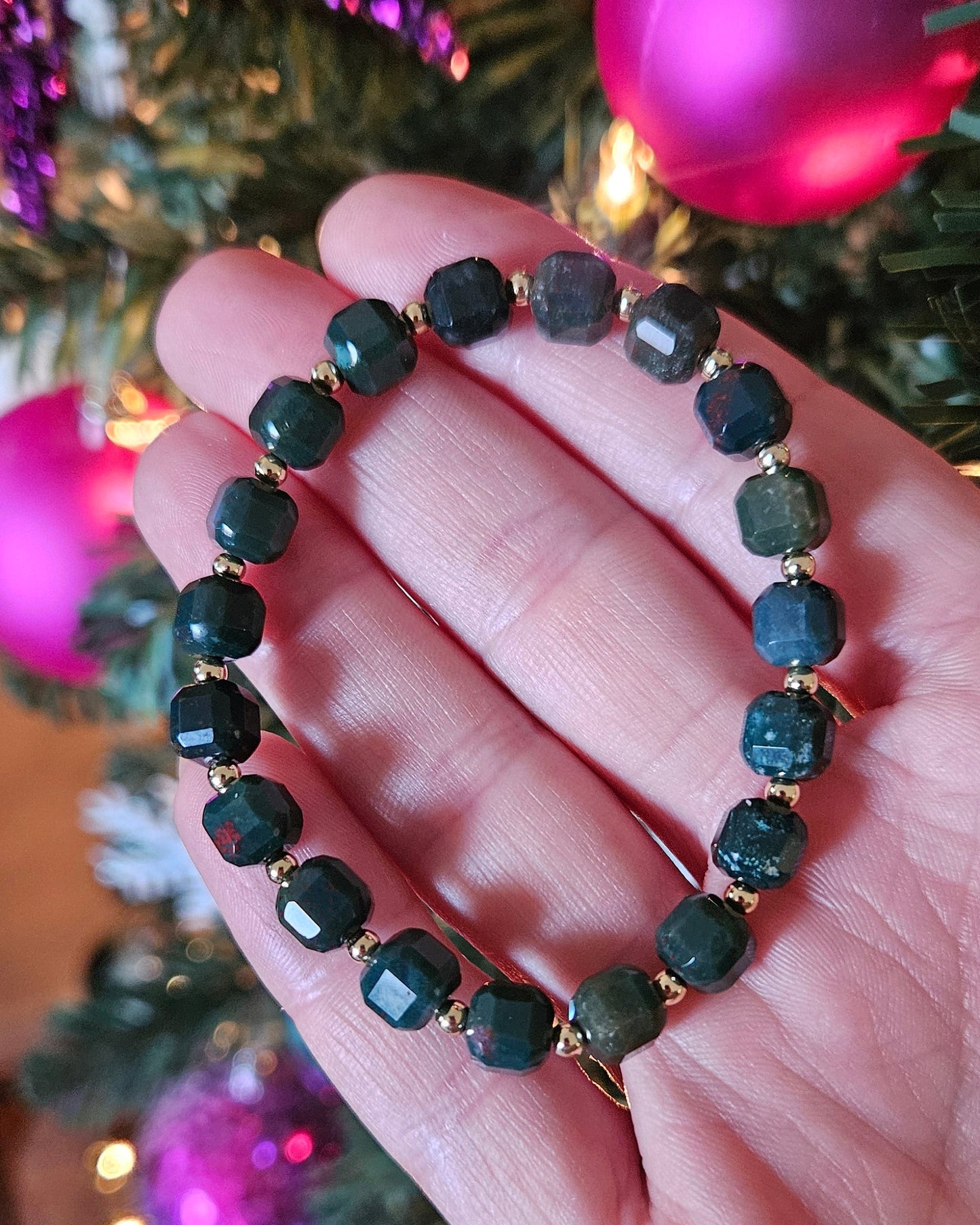 Winter Courage Bracelet | Bloodstone for Strength and Resilience