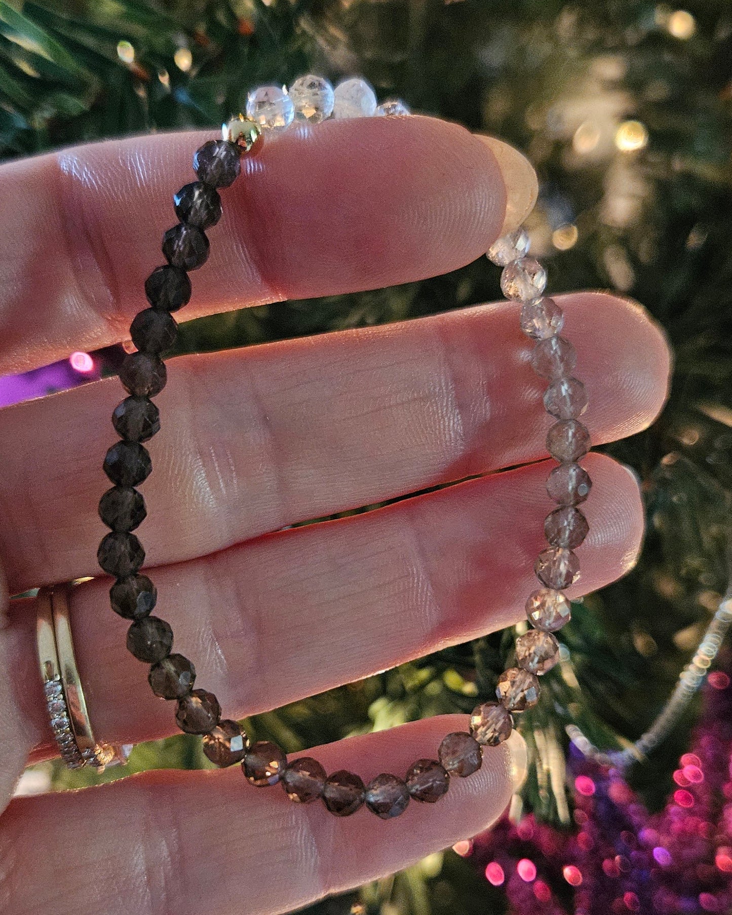 Golden Ember Bracelet | Smoky Quartz for Grounding and Calm